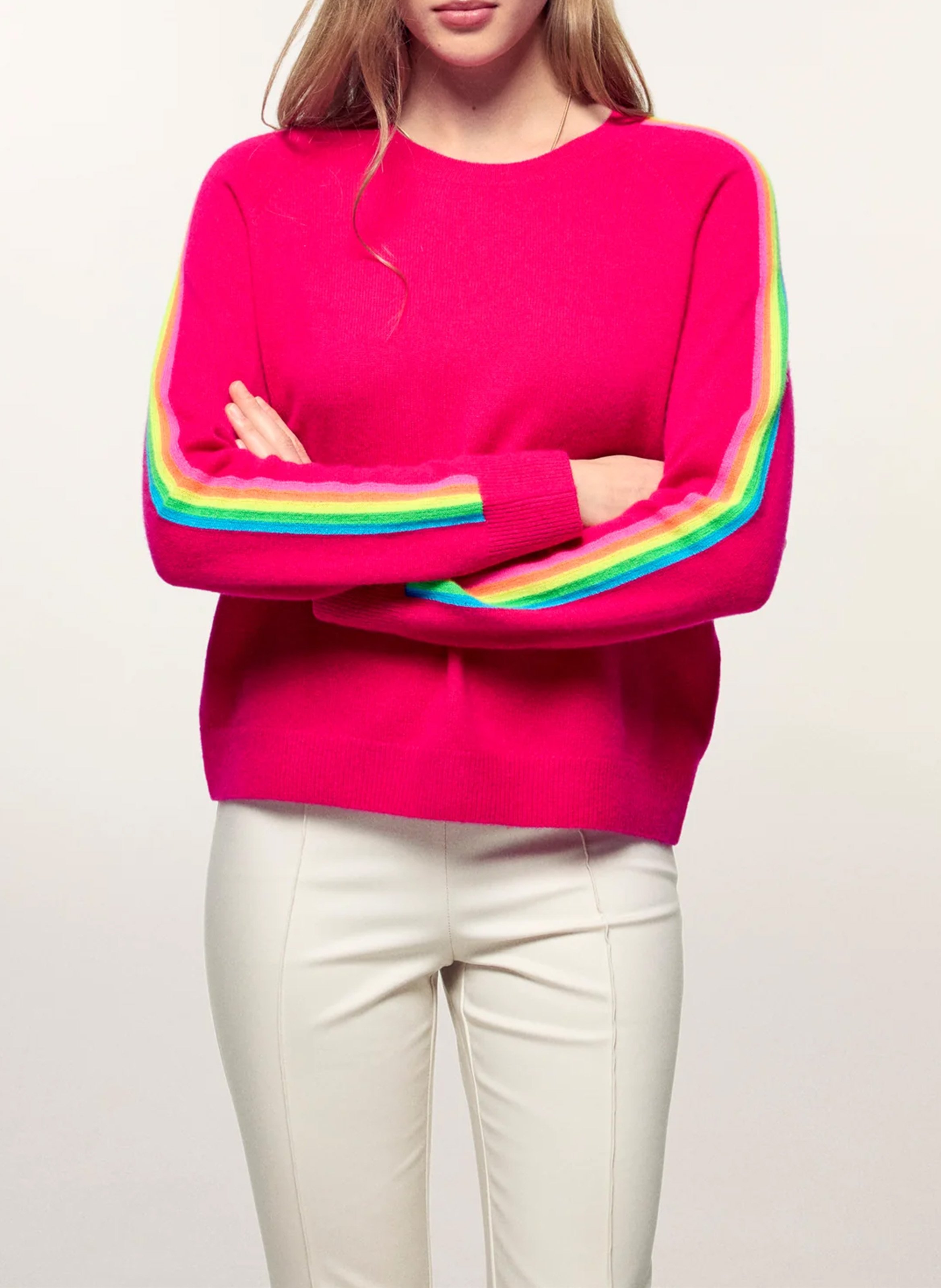 Pull court à manches imprimées en cachemire FROM FUTURE