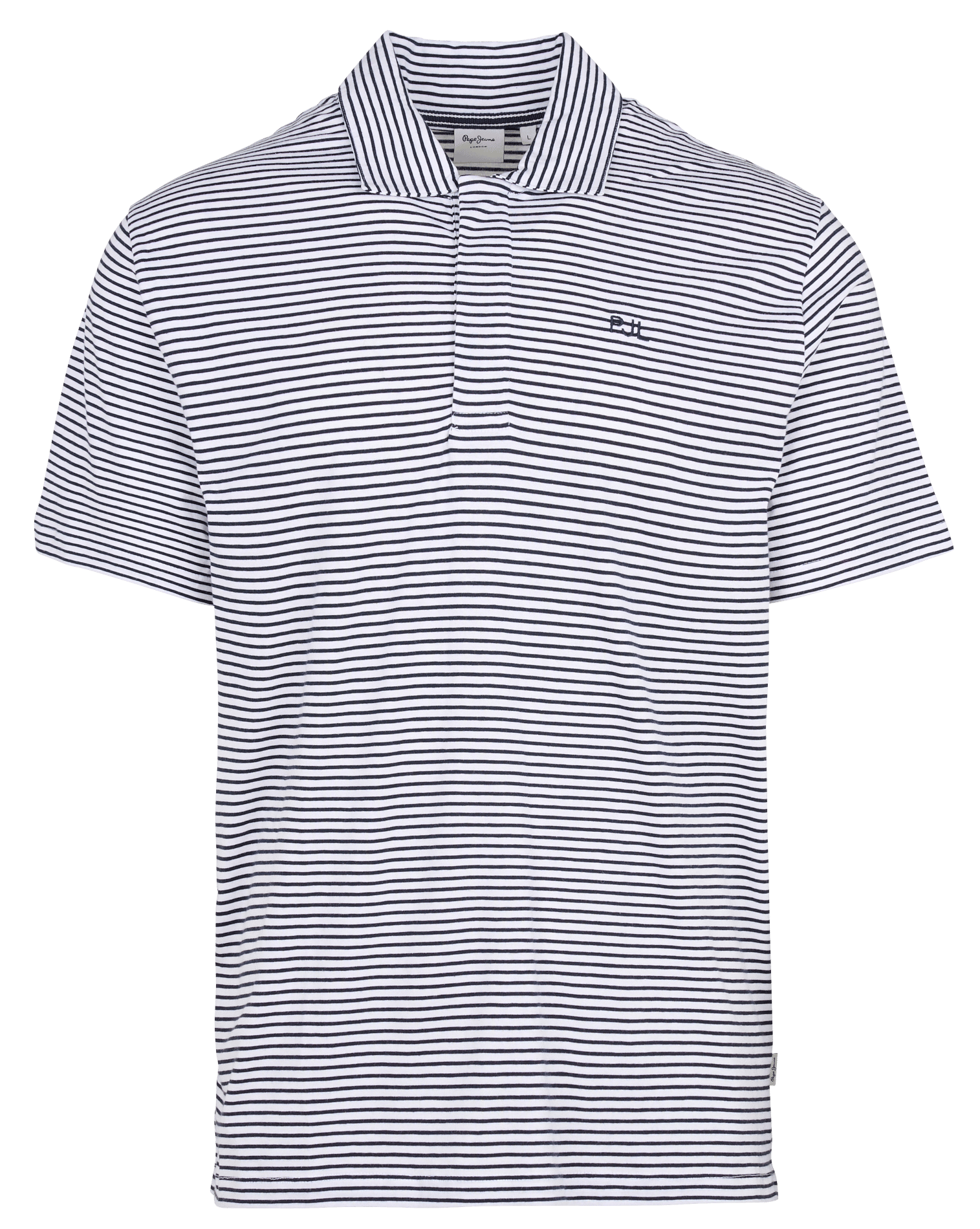 Regular-fit striped cotton-blend polo shirt PEPE JEANS White