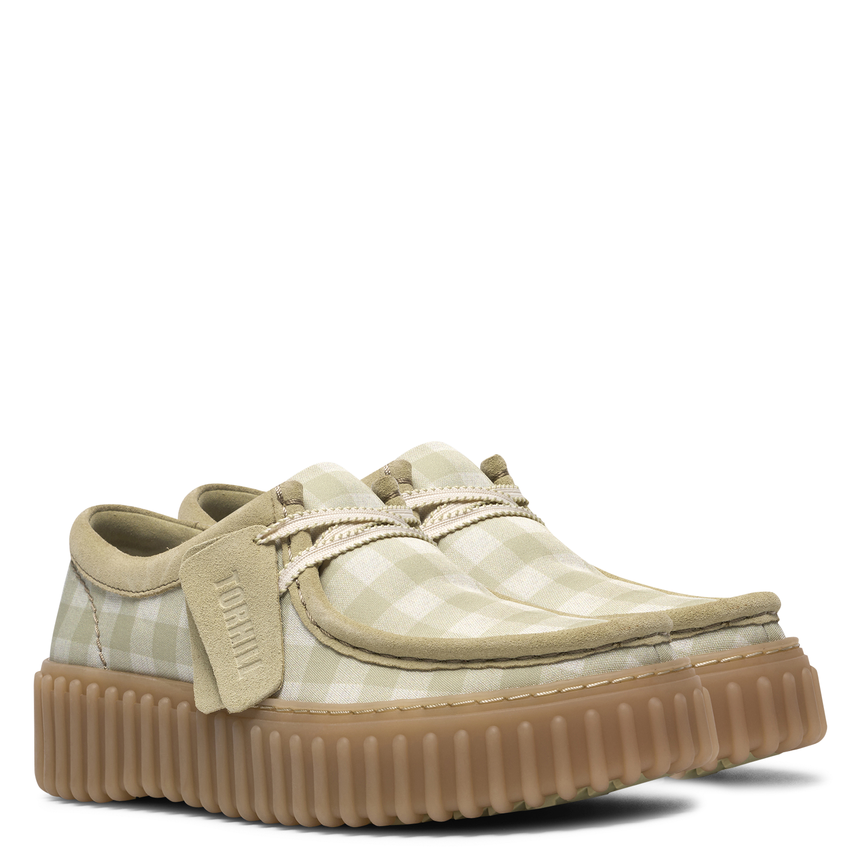 Printed canvas loafers CLARKS Green