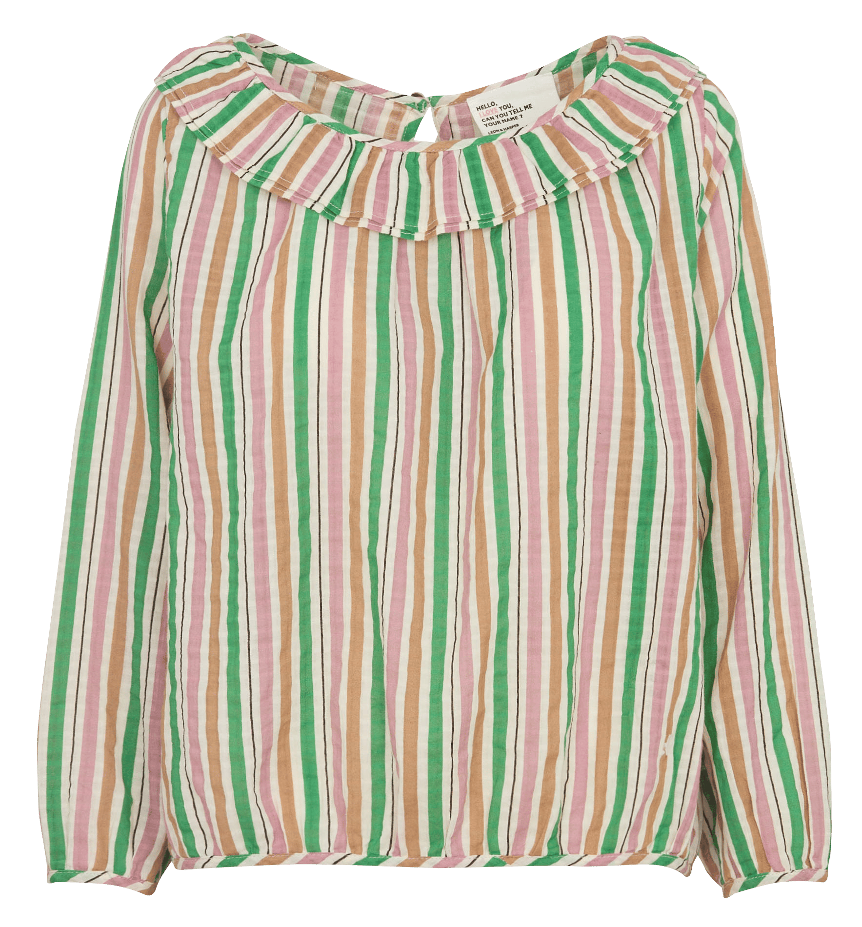 Weite Bluse mit Rüschen, gestreift LEON & HARPER Mehrfarbig