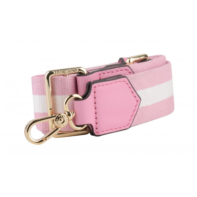 Cotton shoulder strap trimmed with leather POURCHET