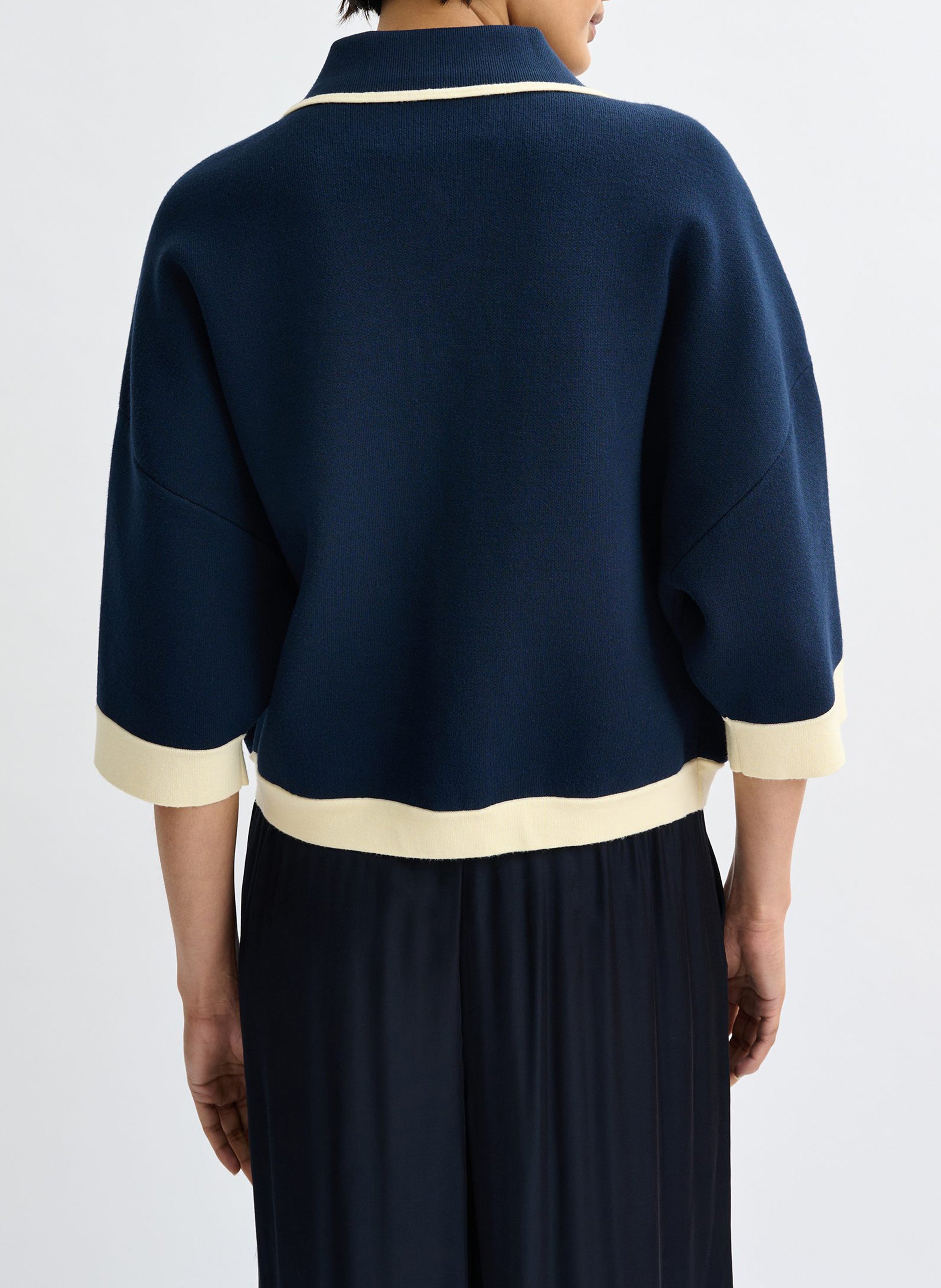 Cardigan with classic collar ESSENTIEL ANTWERP Blue