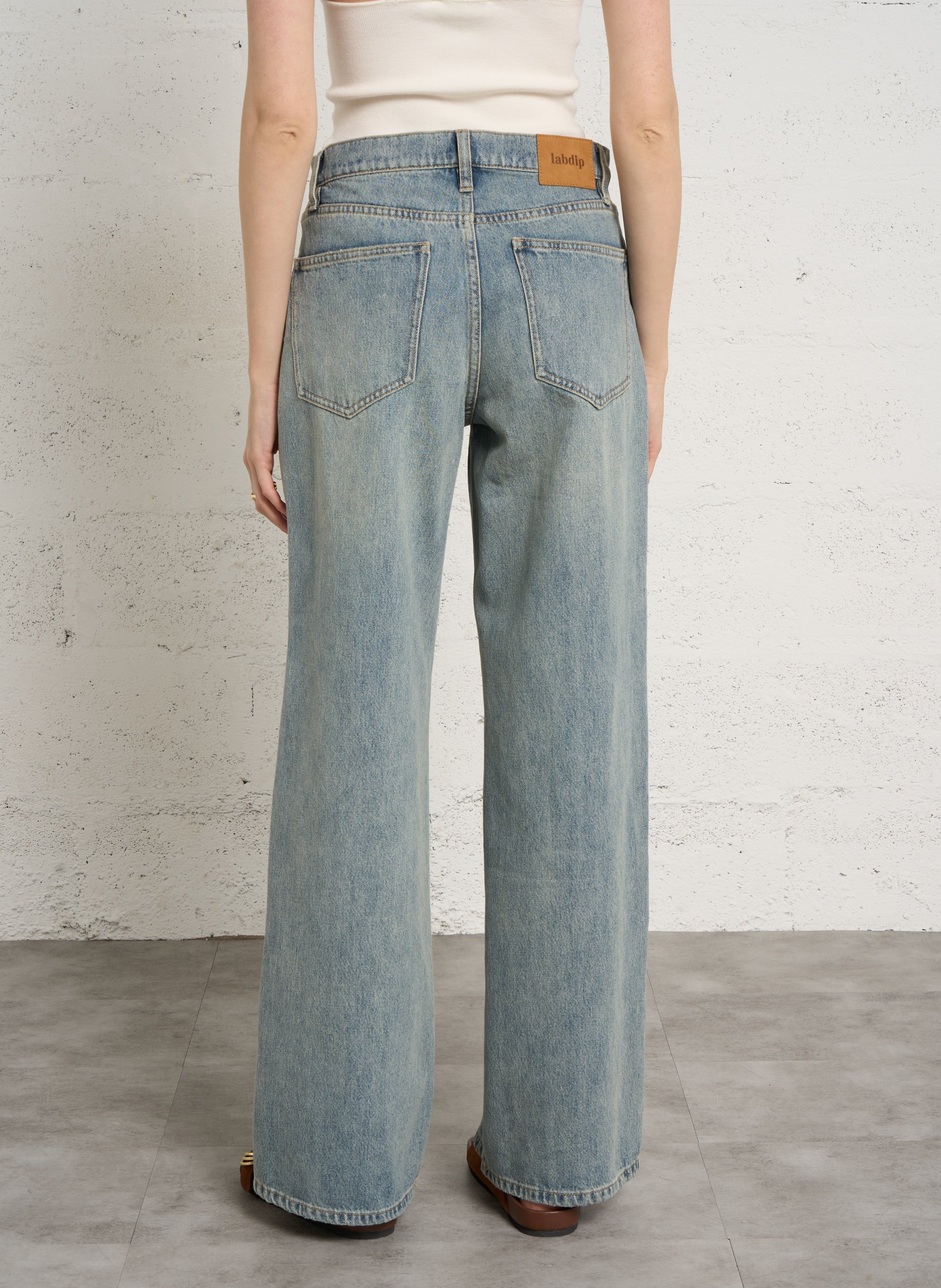 Weit geschnittene Jeans - aus Baumwolle LAB DIP Blau