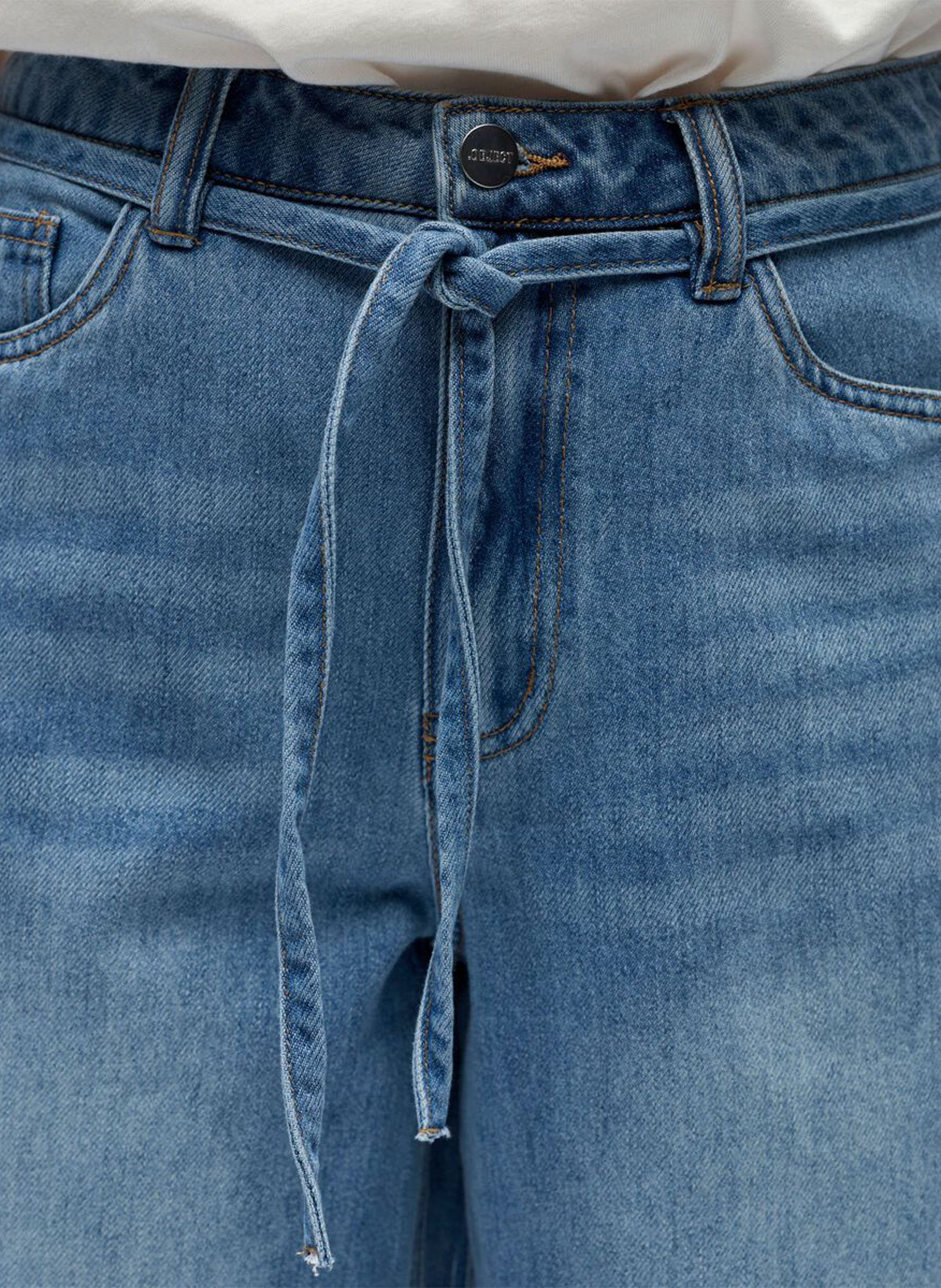 Grote bermuda van biologisch katoenmix OBJECT Blauw