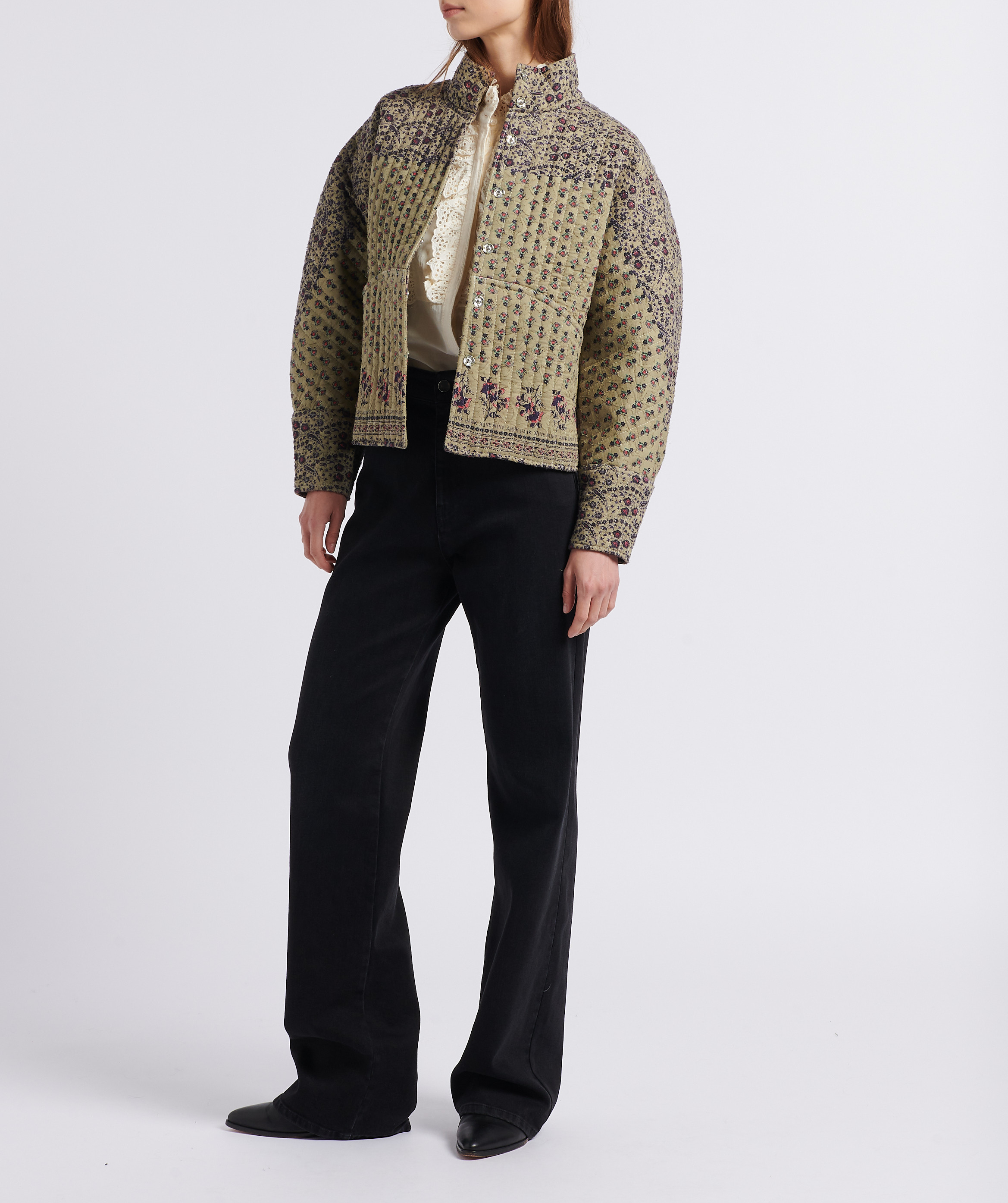 Overhemd met gerimpeld voorpand van katoen ANTIK BATIK Wit