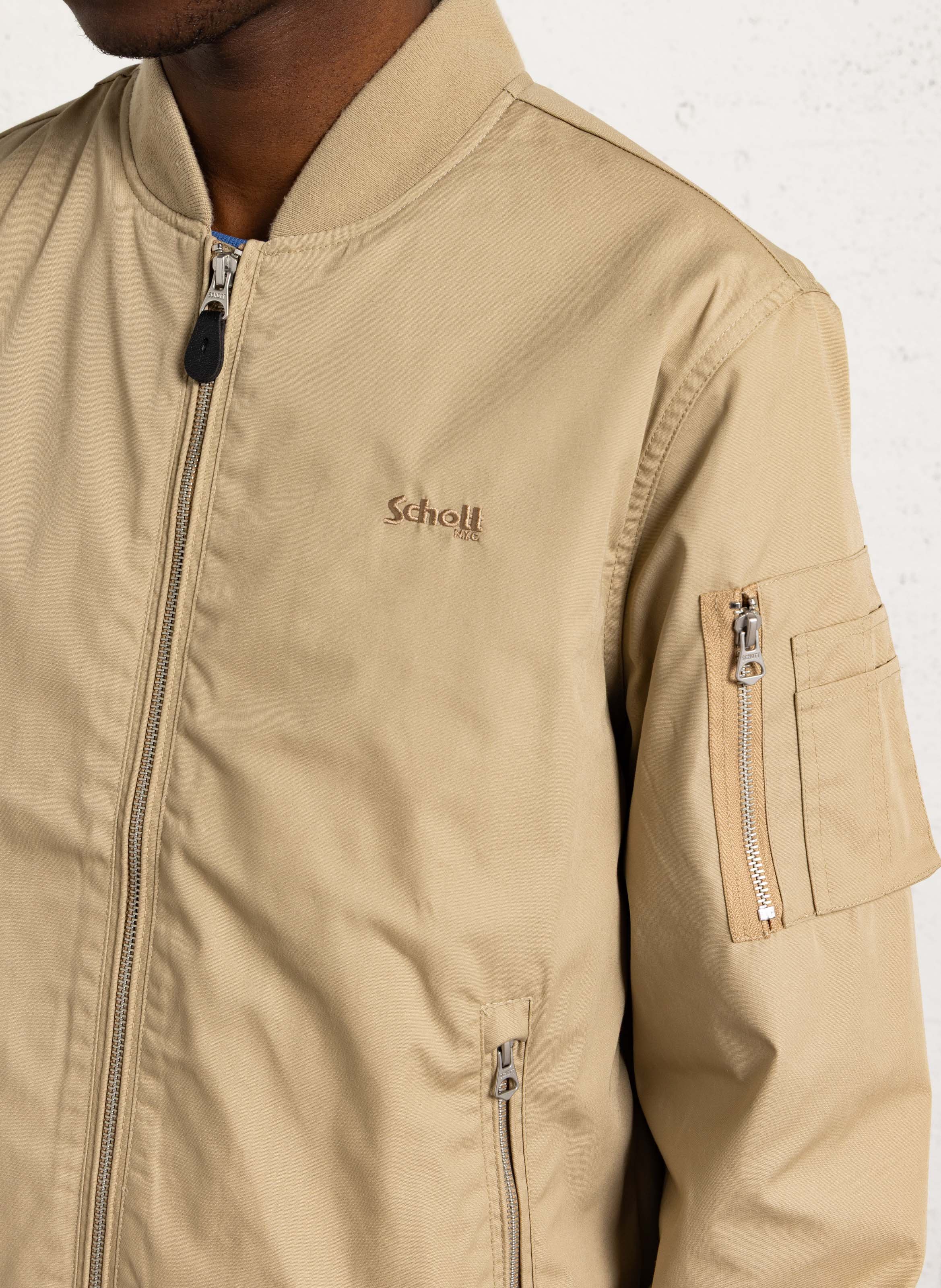 Gerader Teddykragenmantel SCHOTT Beige