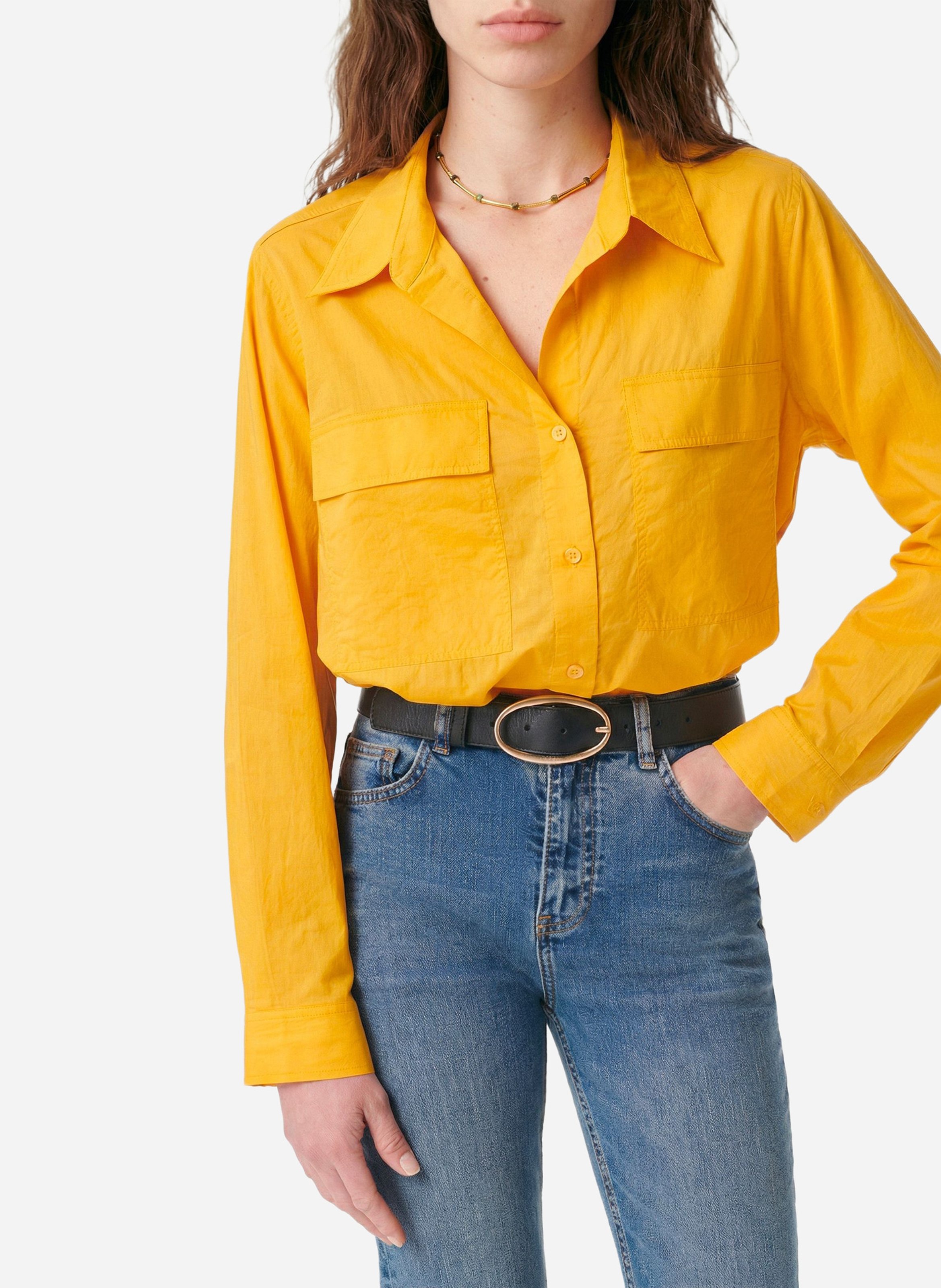 Colonel plain shirt VANESSA BRUNO Yellow