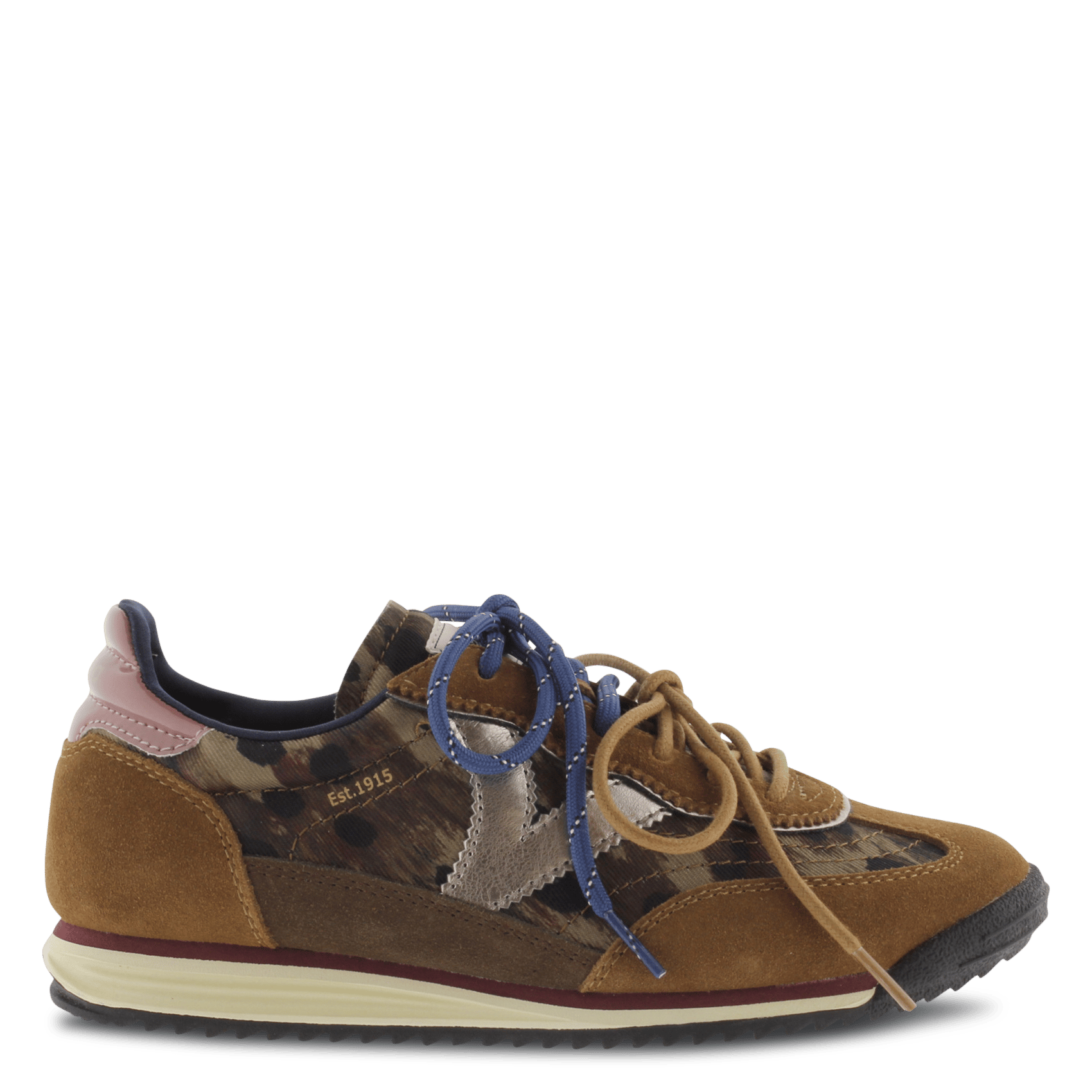 Low-top sneakers with double laces VICTORIA Brown