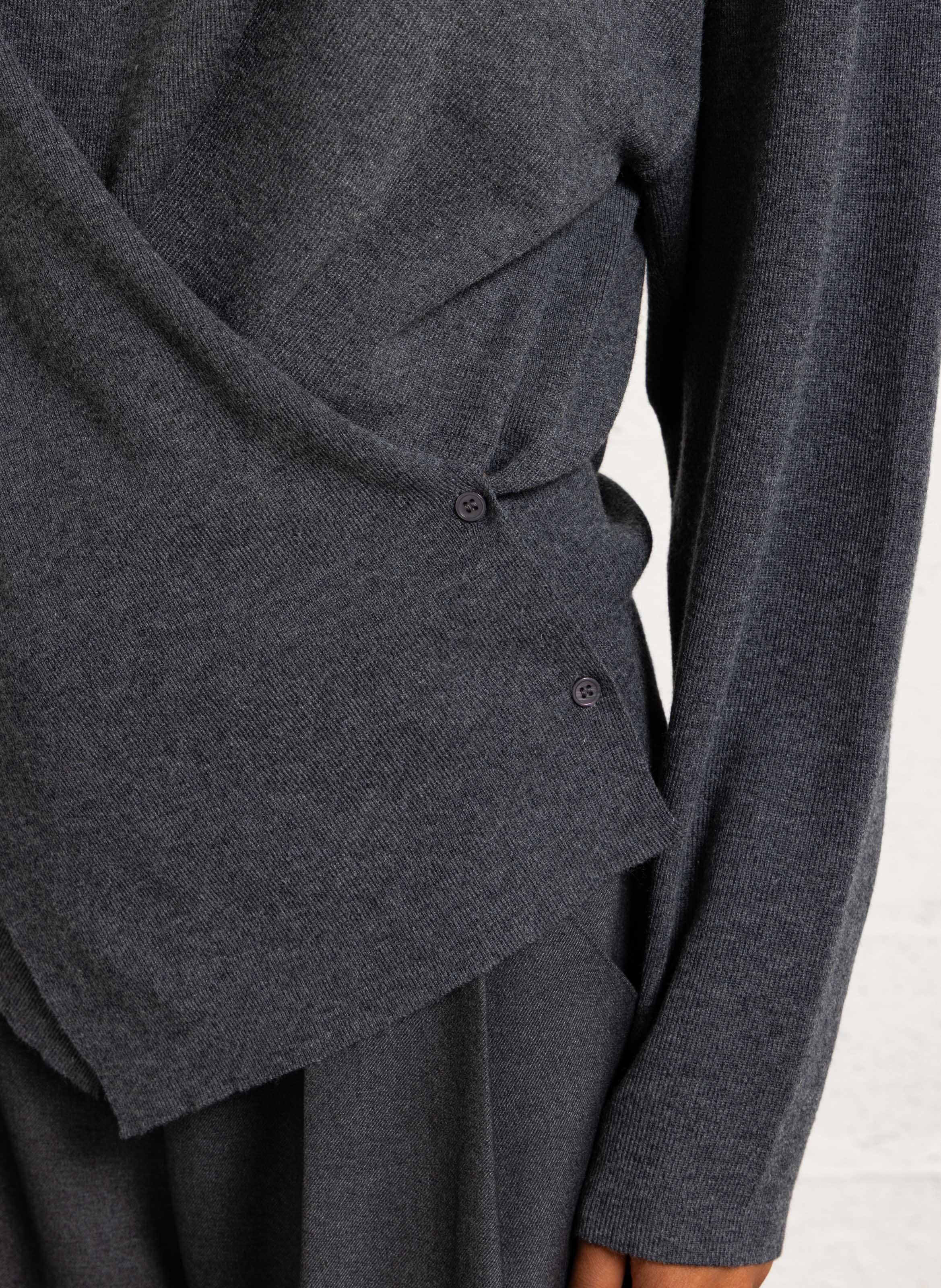 Oversized boat-neck sweater  SUNCOO Black