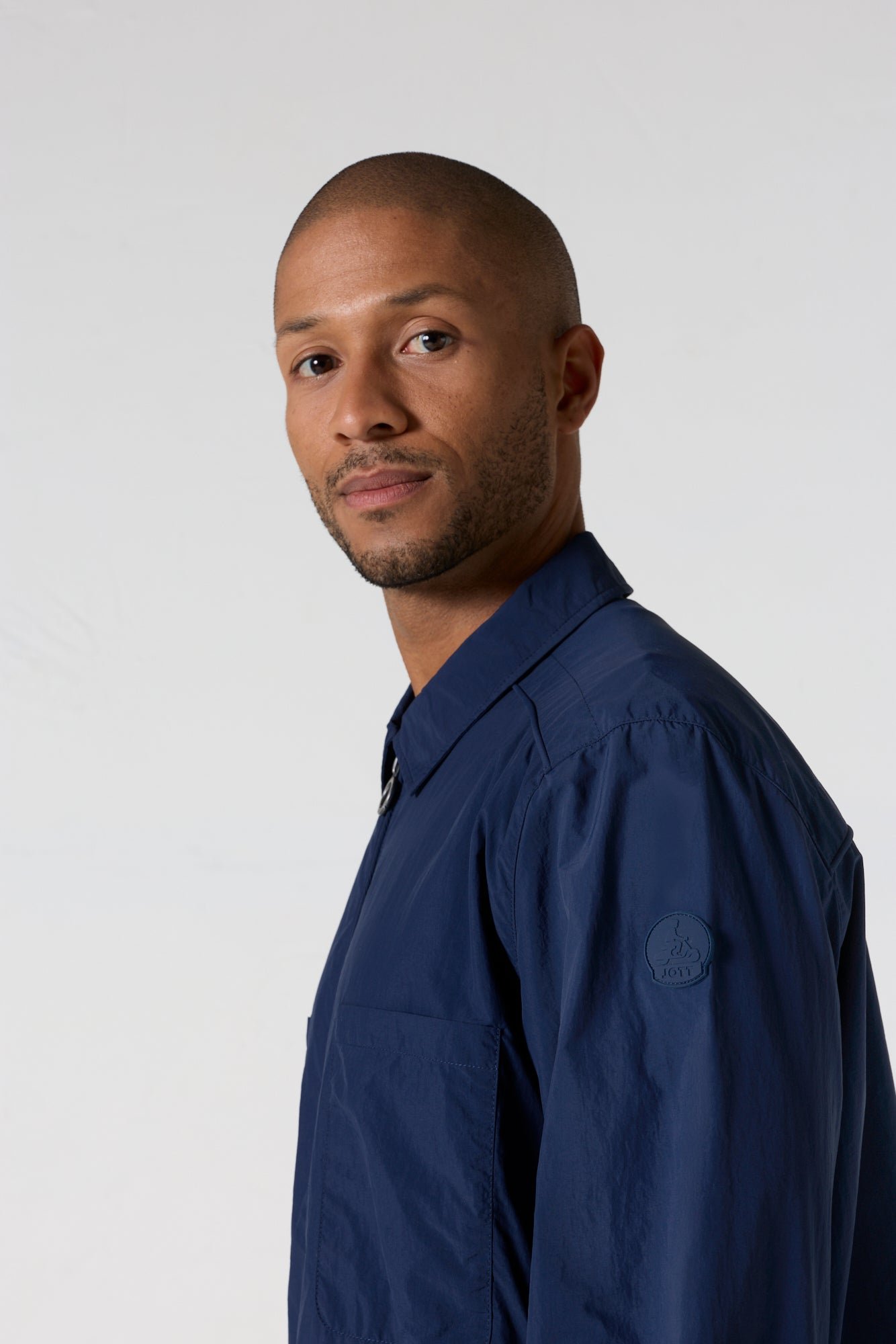 Veste légère col chemise guy JOTT Bleu