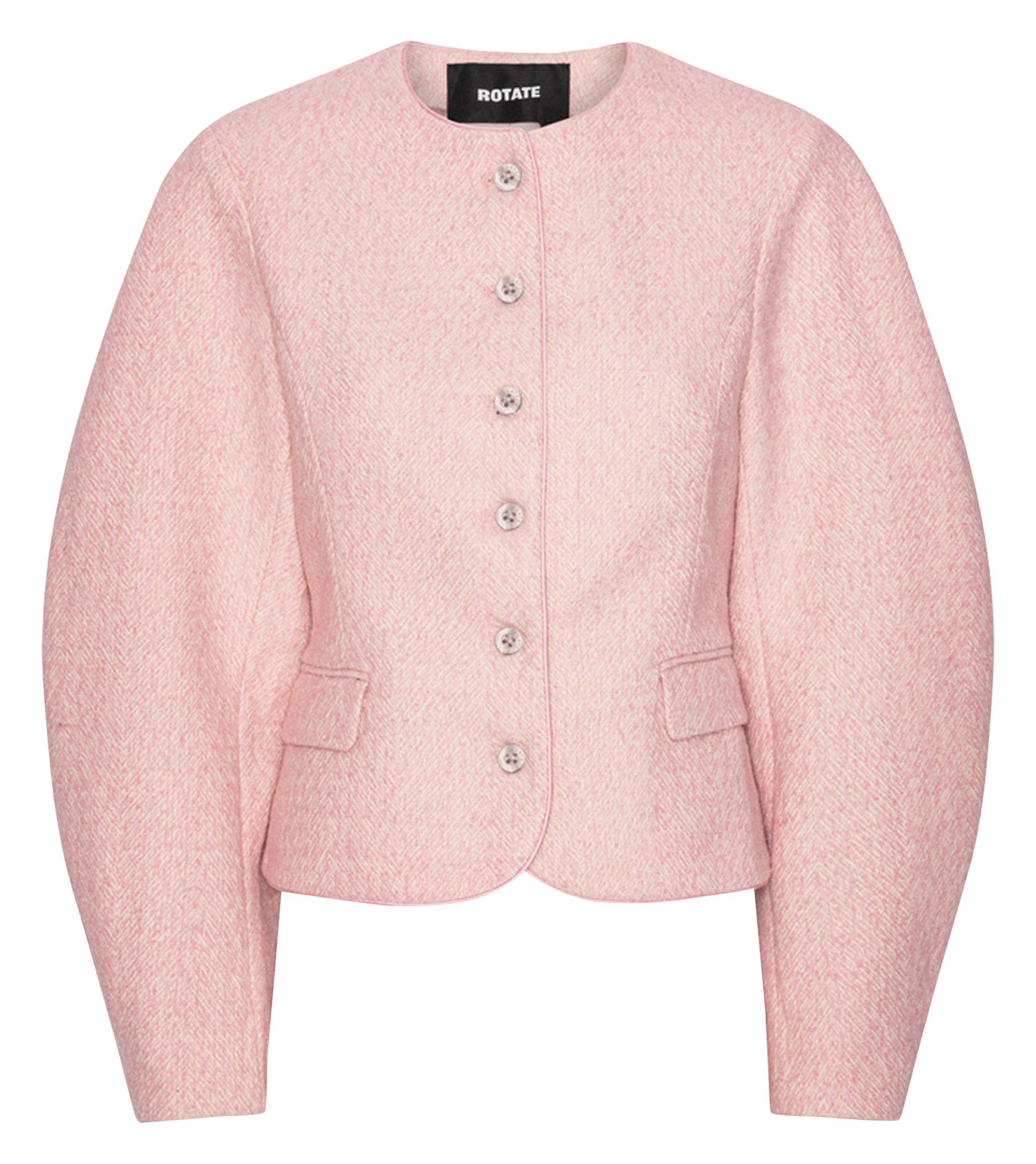 Veste cintrée à manches larges unie ROTATE Rose