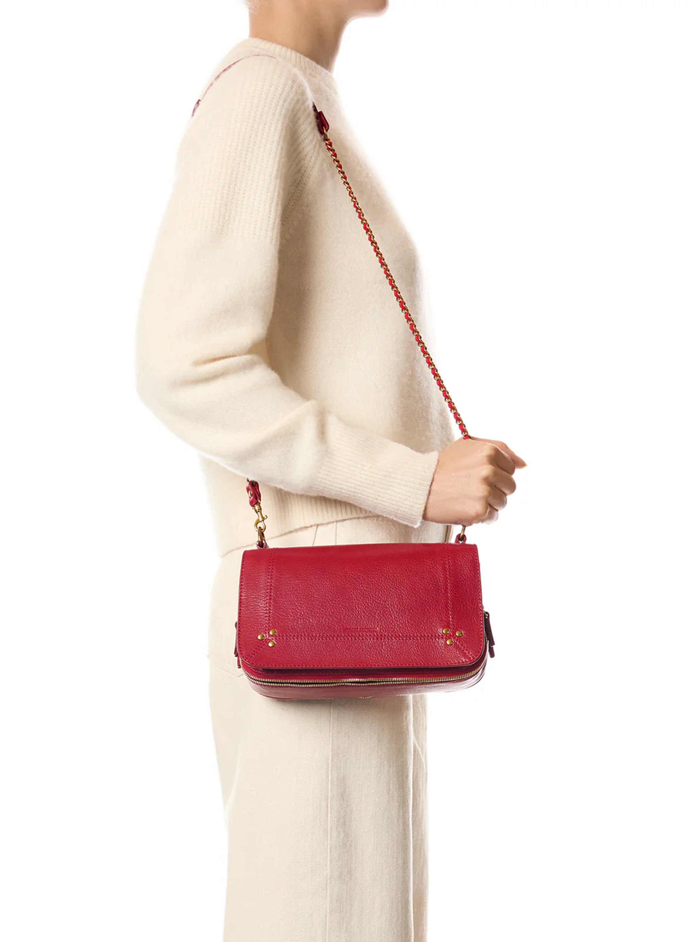 Dori leather shoulder bag | Red JEROME DREYFUSS Women