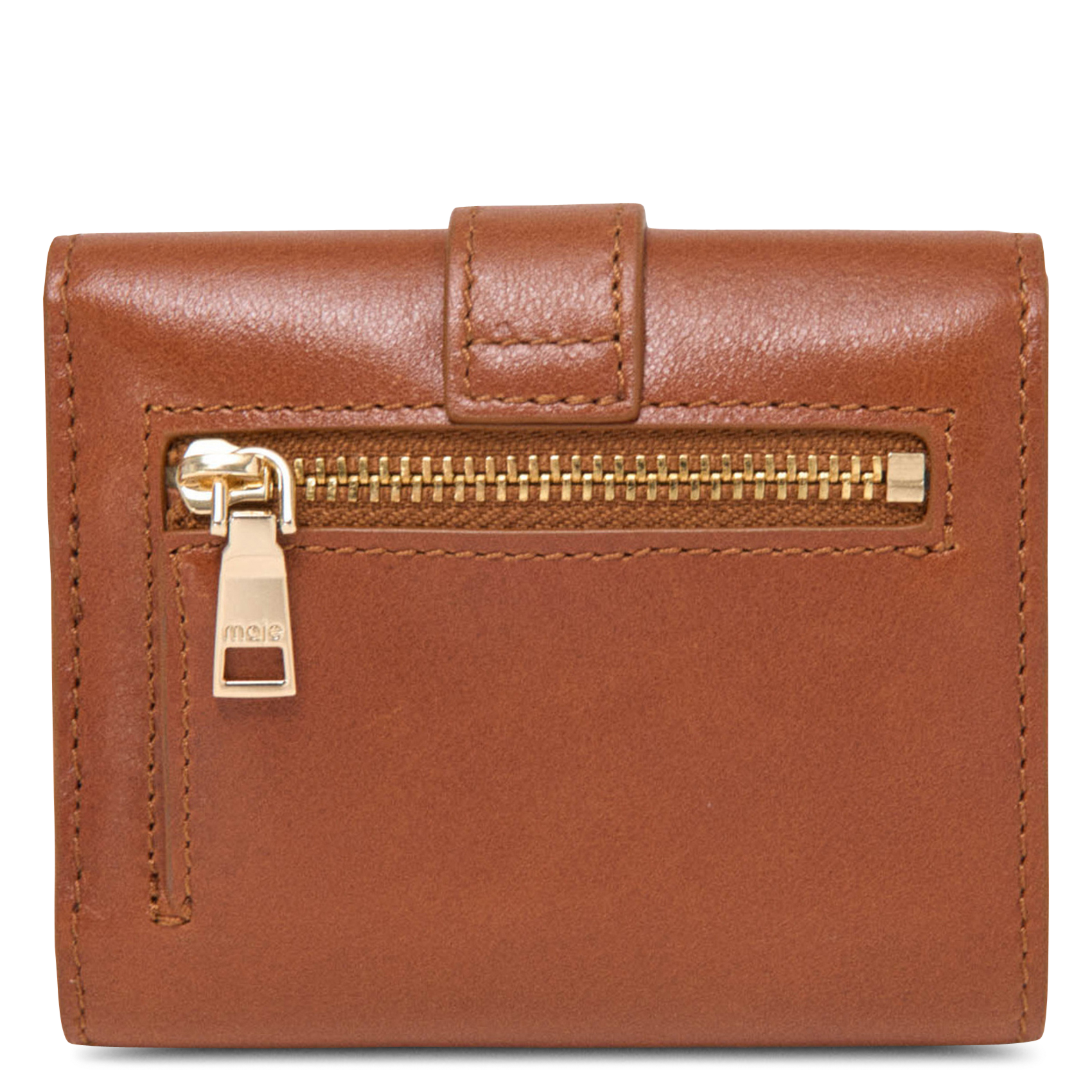 Portefeuille en cuir MAJE Marron