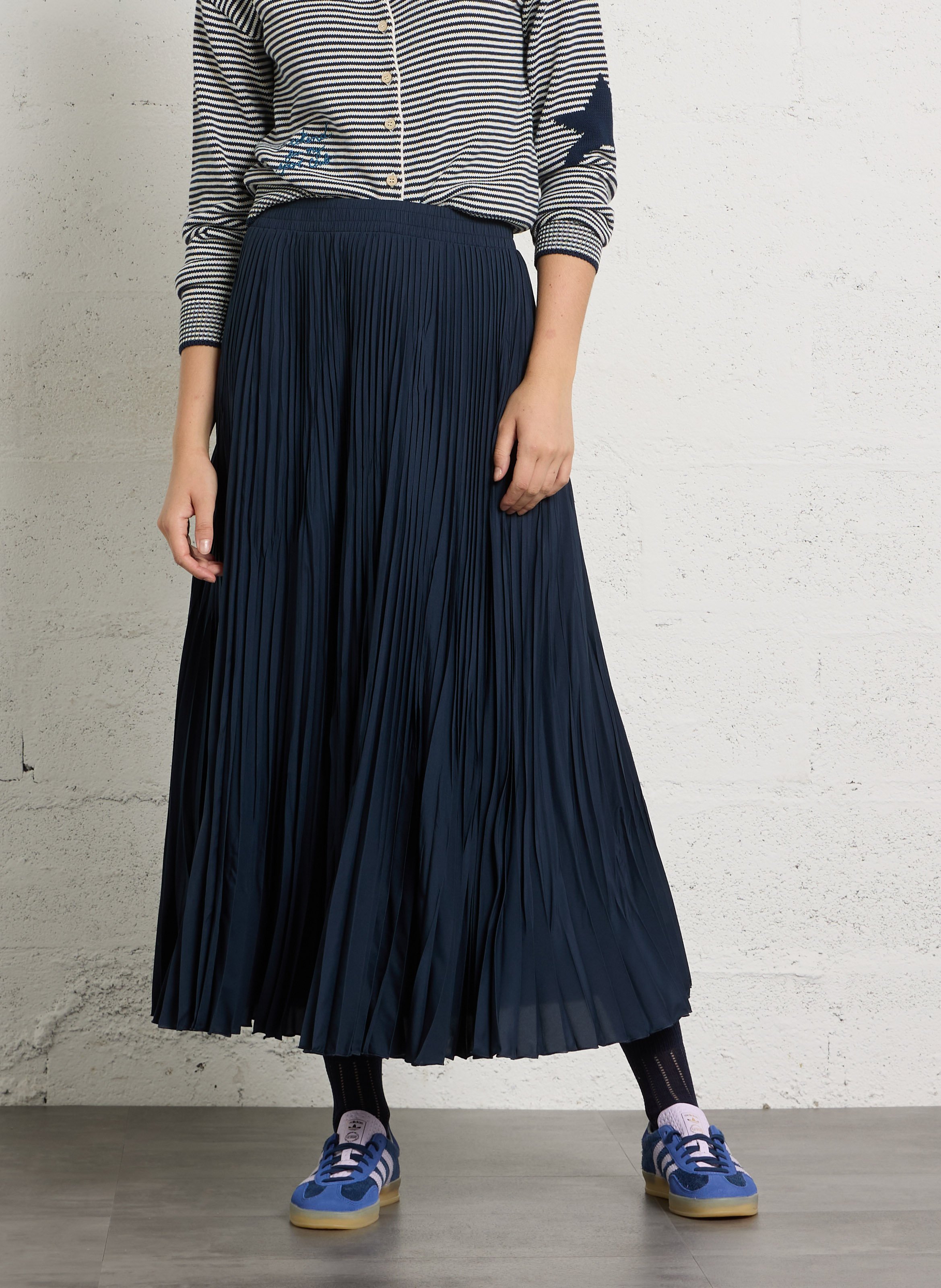 Voile and crochet dress MAX MARA WEEK END Blue