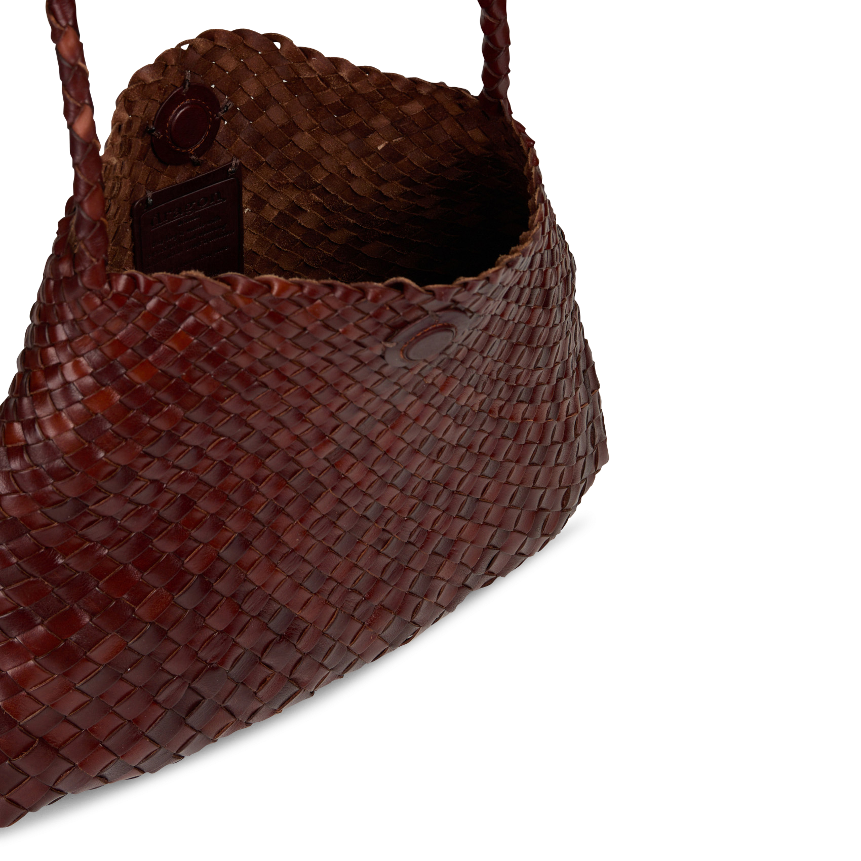 Sac à main en cuir tissé | Marron DRAGON DIFFUSION Femme