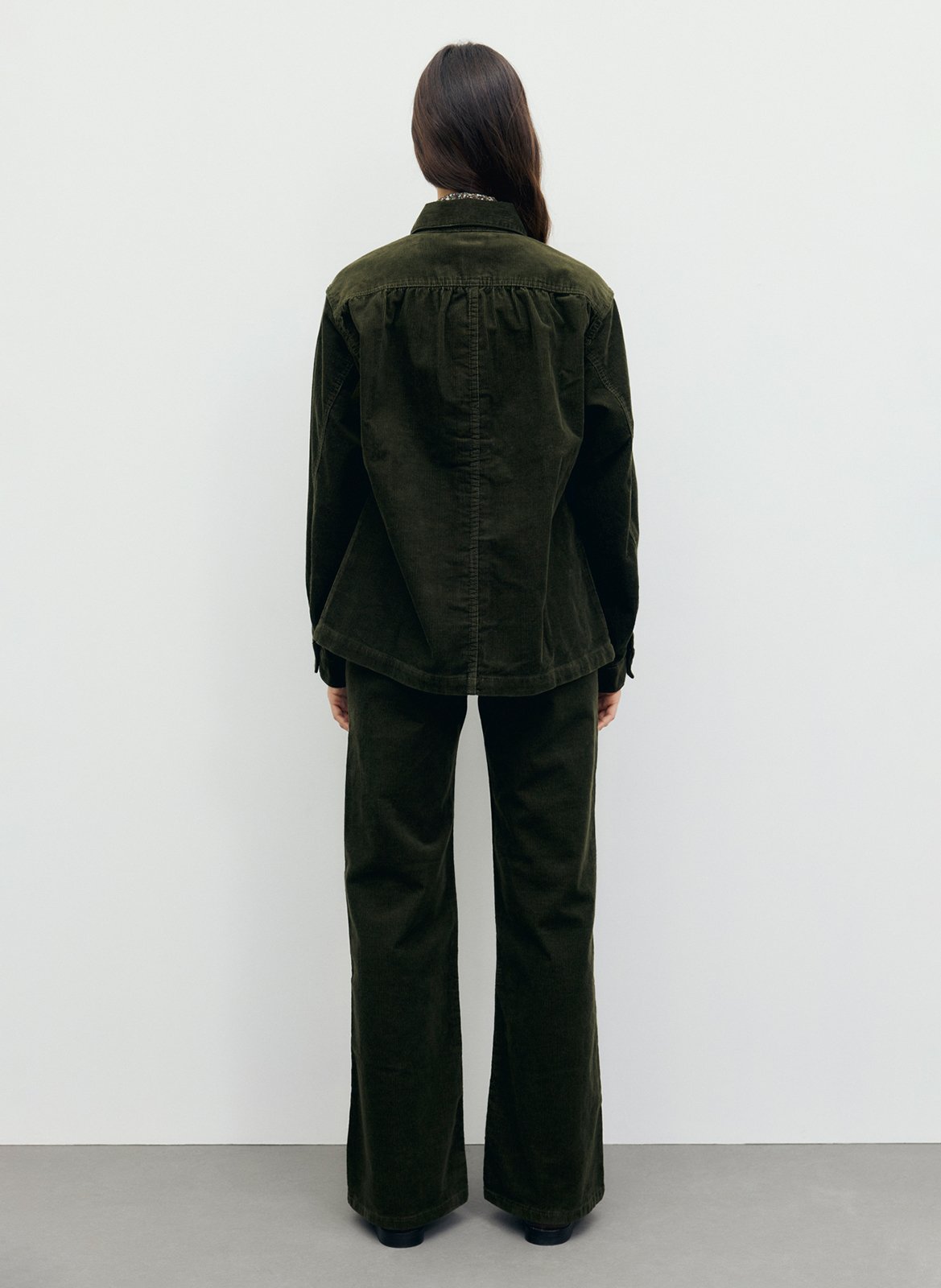 Veste droite col classique en coton mélangé GERARD DAREL Kaki