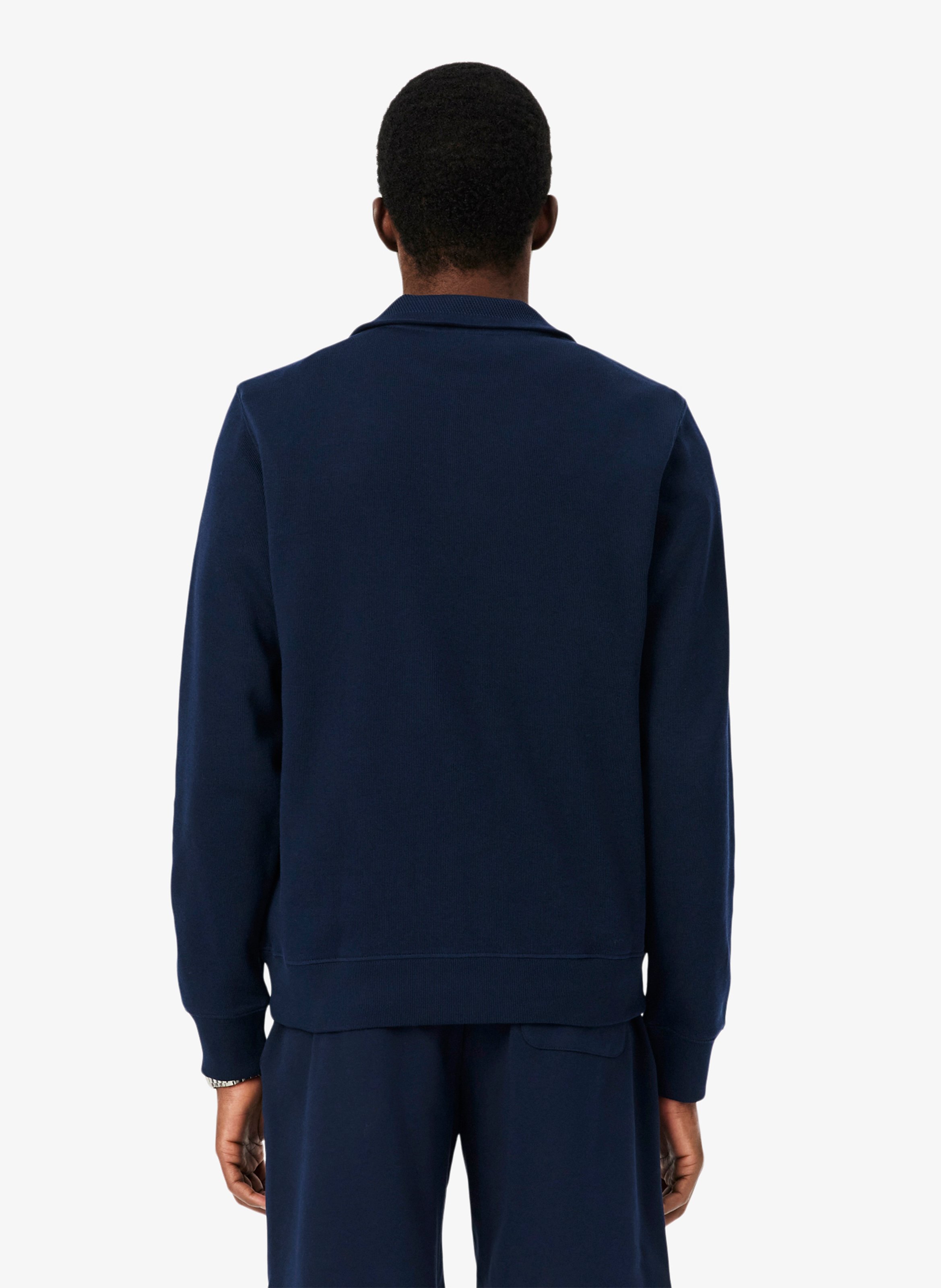 Sweatshirt mit Stehkragen und Reißverschluss aus Baumwolle LACOSTE Blau