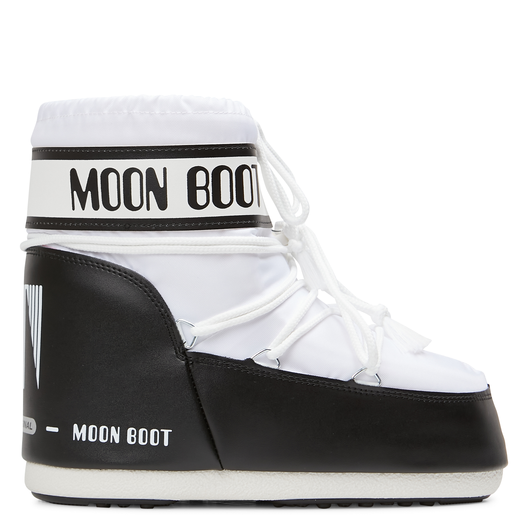 Printed Mid-calf Boots With Laces White 