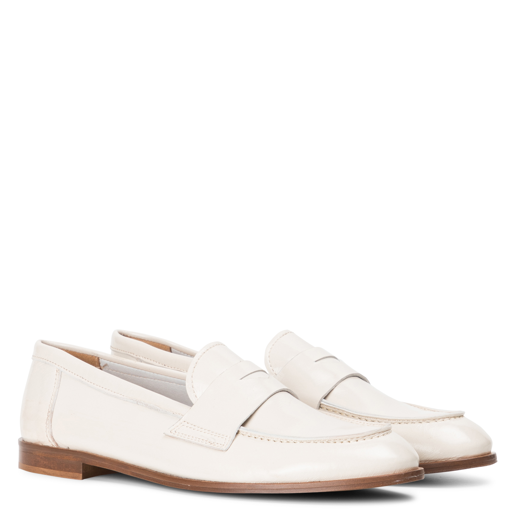 Patent leather loafers JONAK White