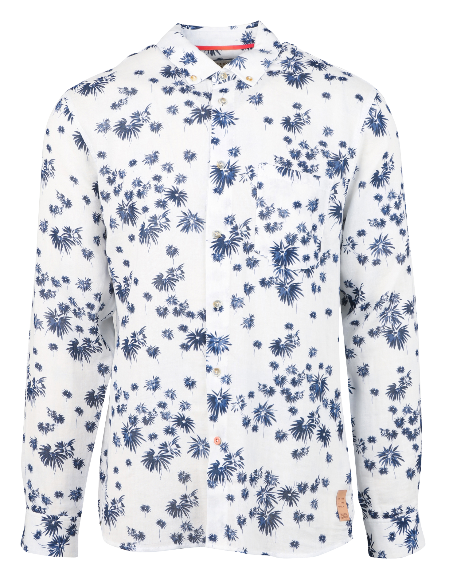 Printed organic cotton shirt SCOTCH AND SODA White