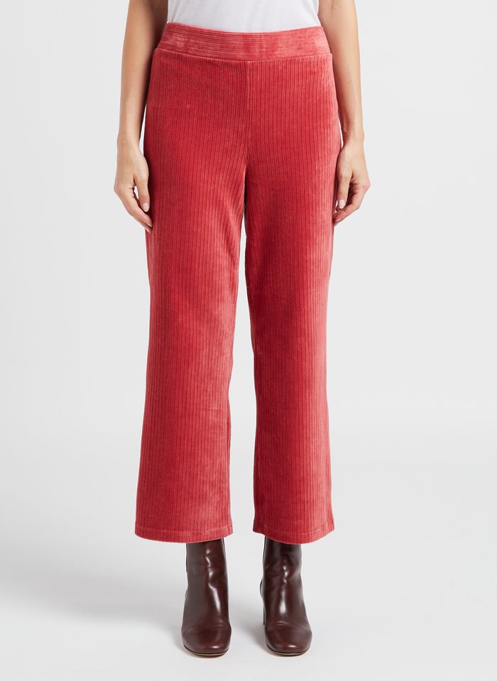 Cotton-corduroy wide-leg pants