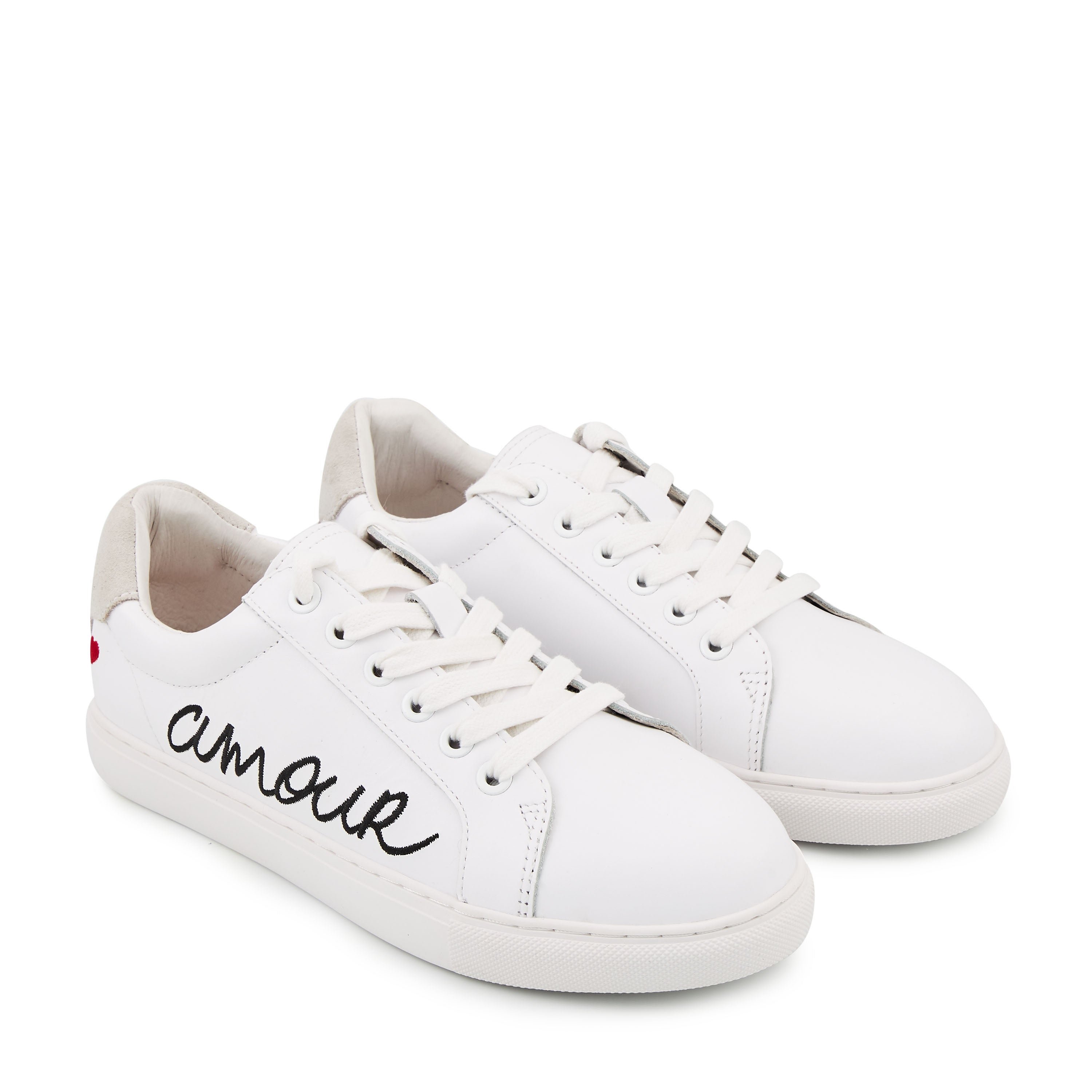 Leather sneakers BONS BAISERS PARIS White