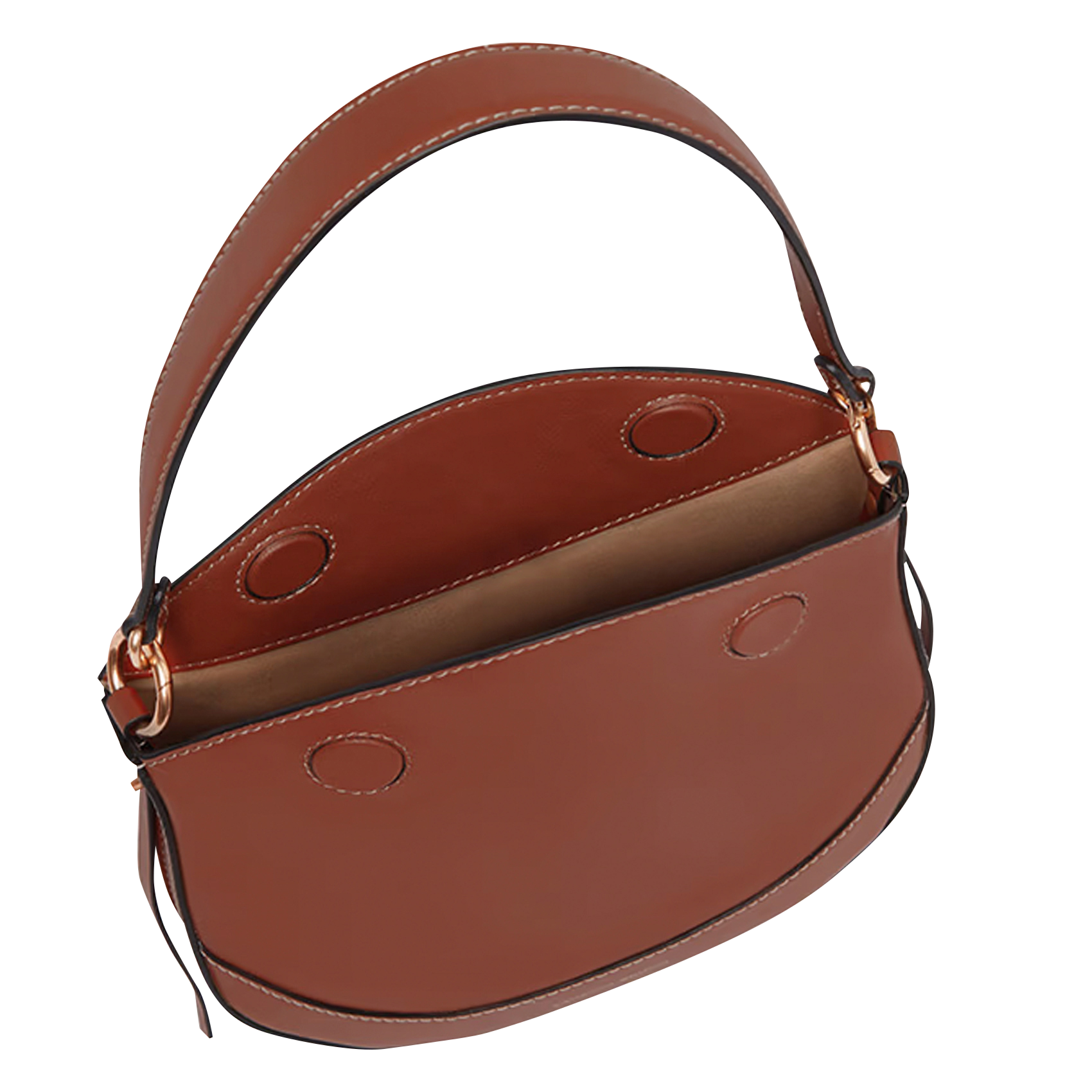 Schultertasche aus Leder VANESSA BRUNO Braun