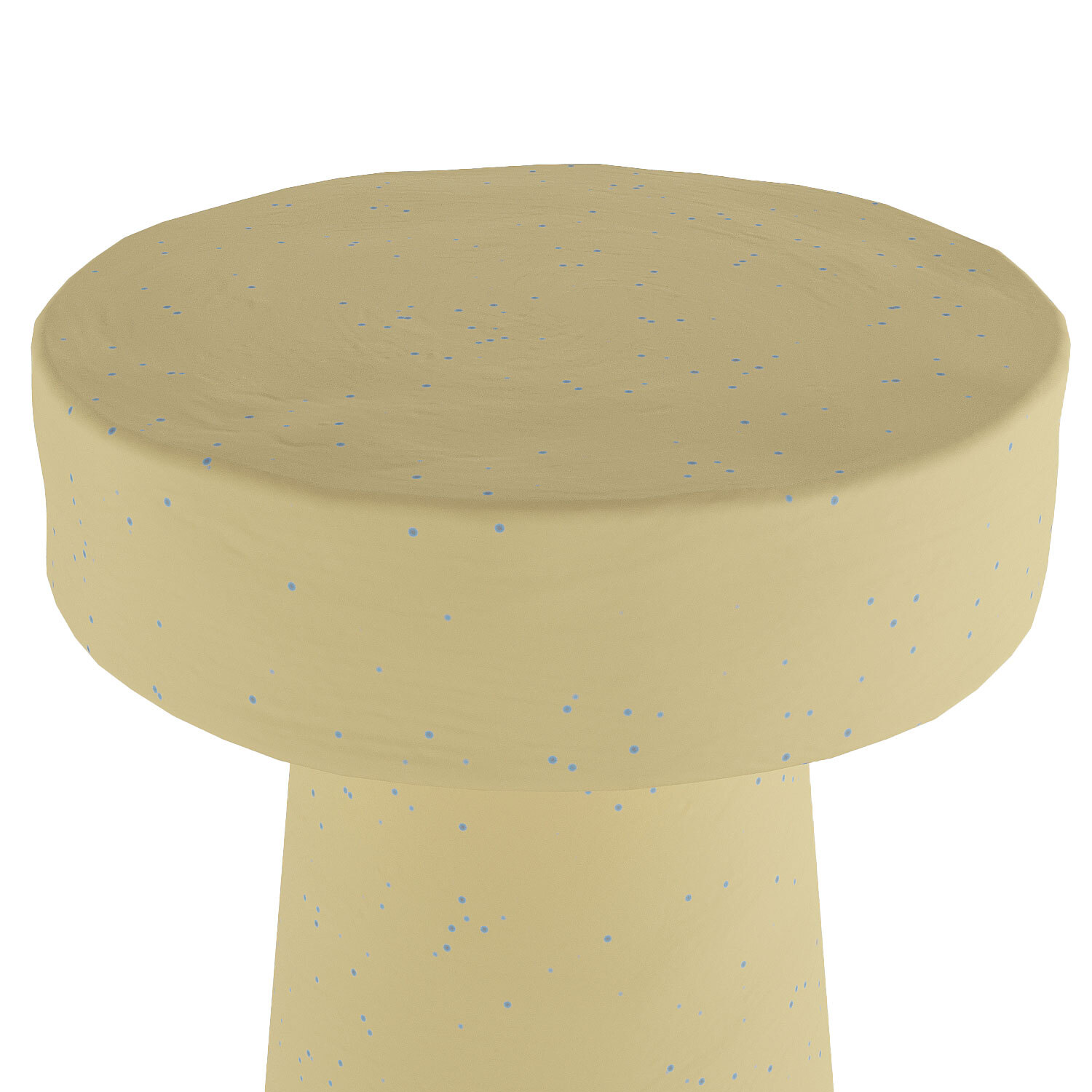 Small round designer side table in speckled magnesia POTIRON PARIS Beige