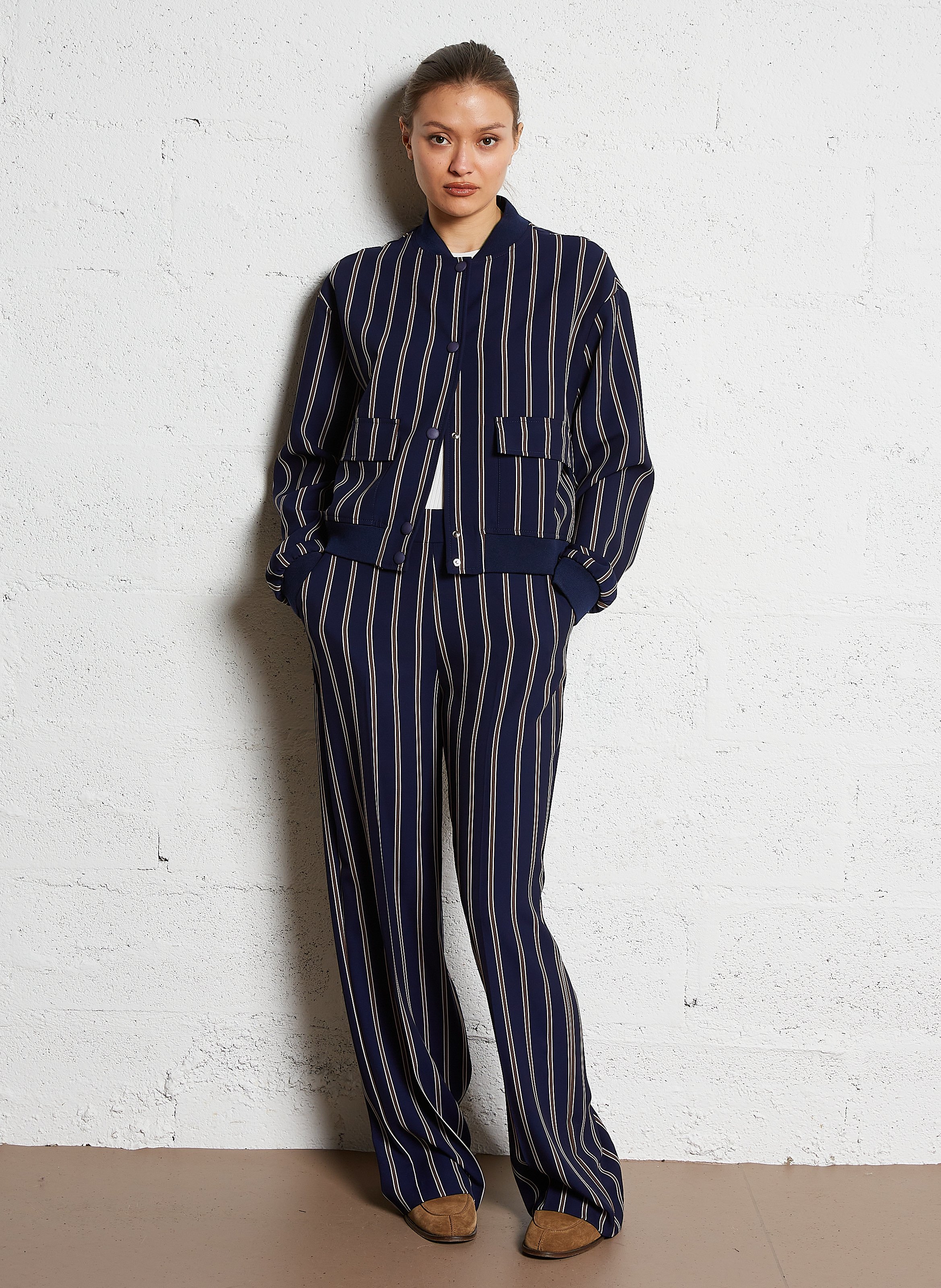 Short striped jacket IMPERIAL Blue
