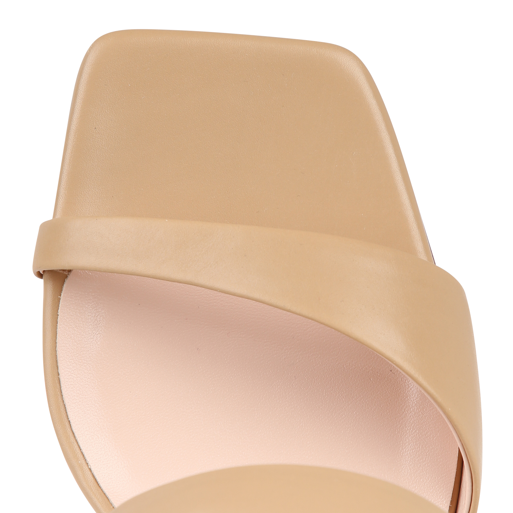 Mules hautes en cuir MI/MAI Beige