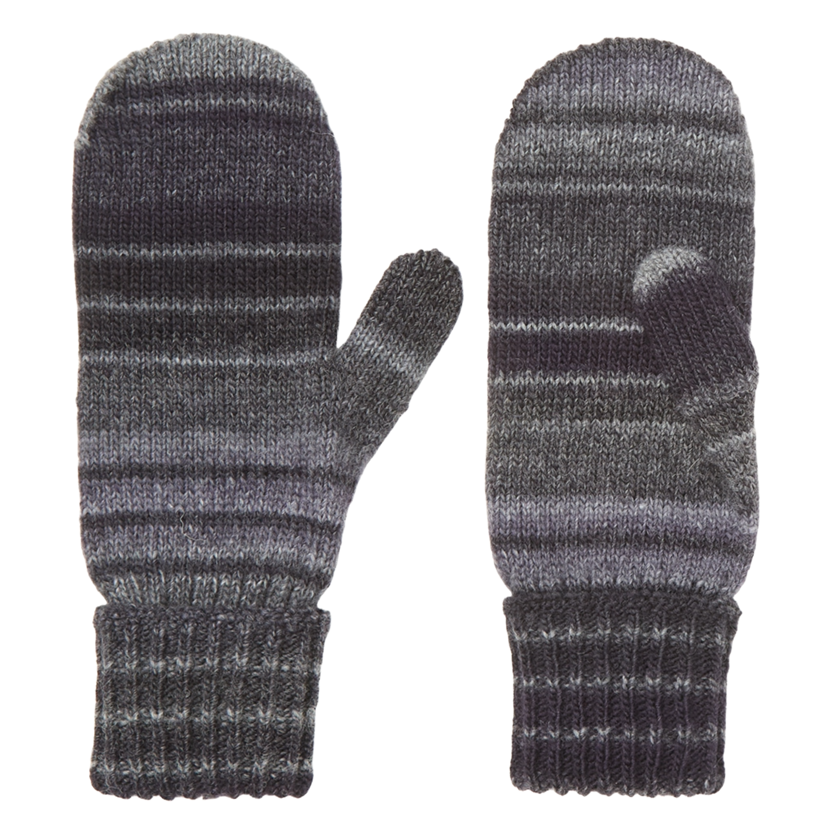 Handschuhe aus gestreifter Wollmischung BECKSONDERGAARD Schwarz