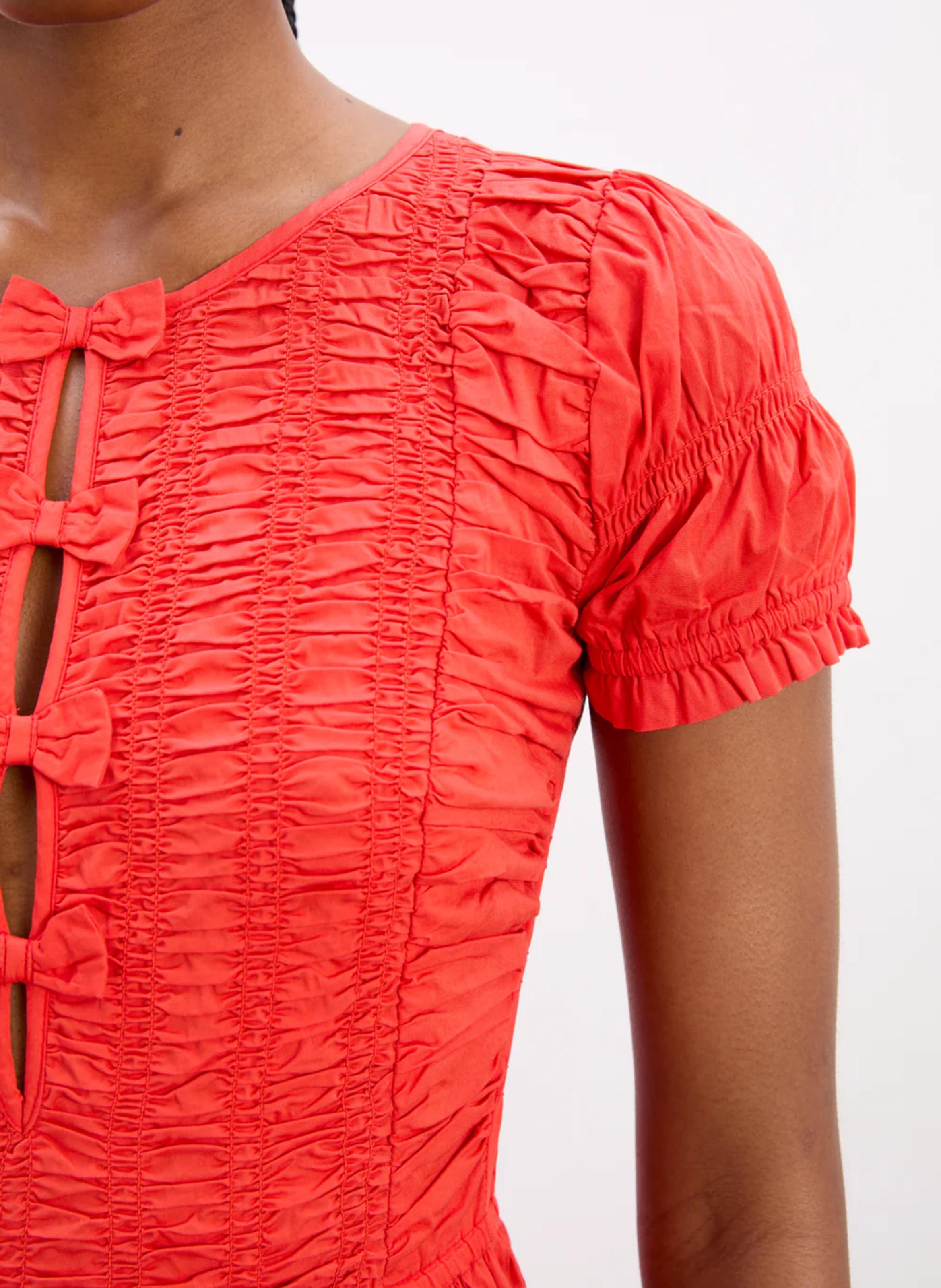 Cotton-blend midi dress DAMSON MADDER Brown