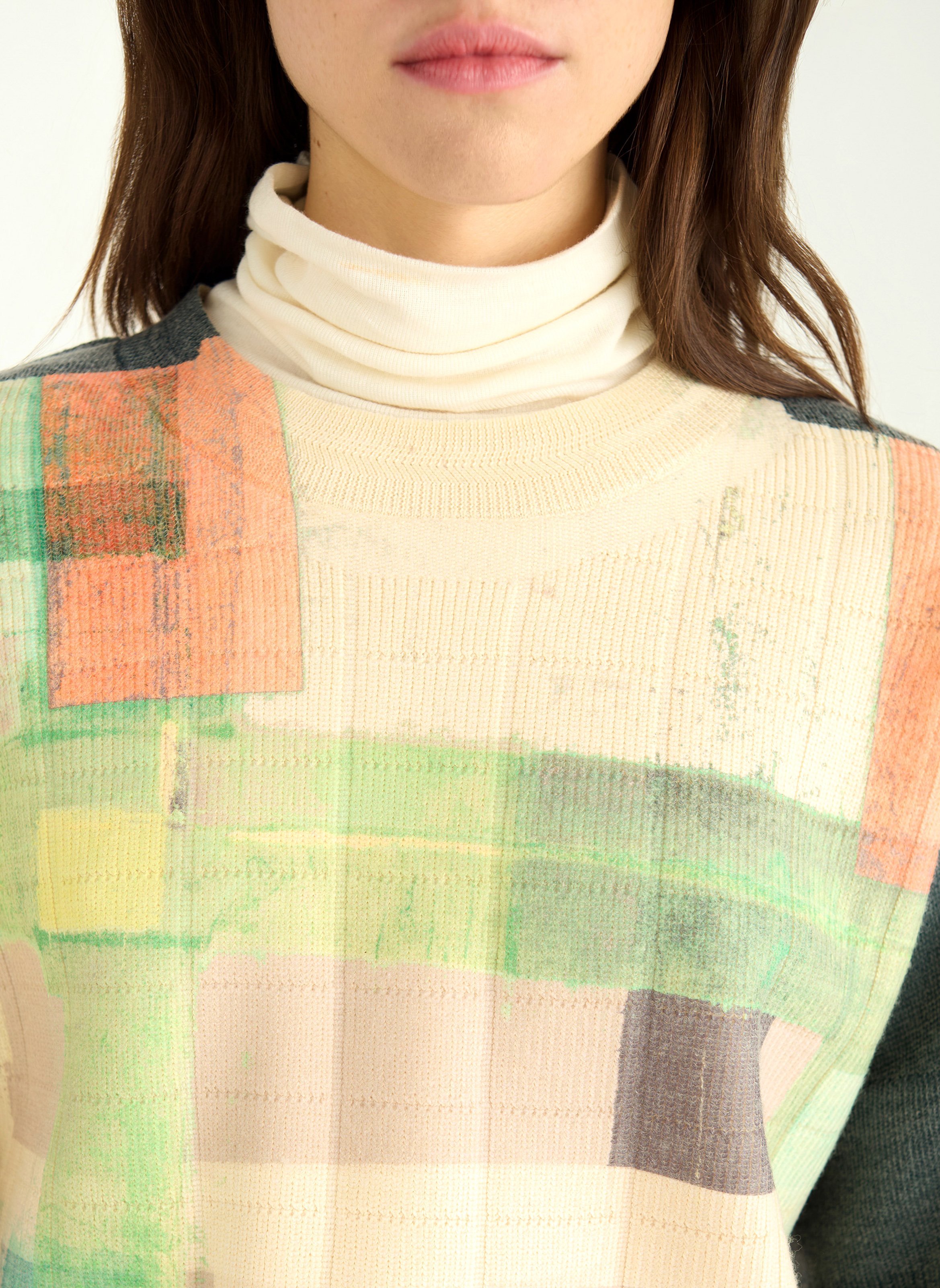 Pull oversize col rond COTELAC Vert