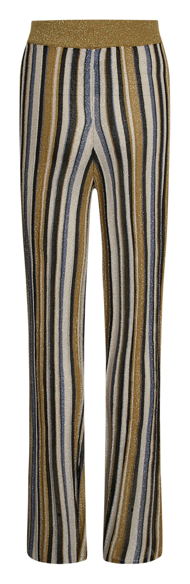 Pantalon droit pailleté VILA Marron