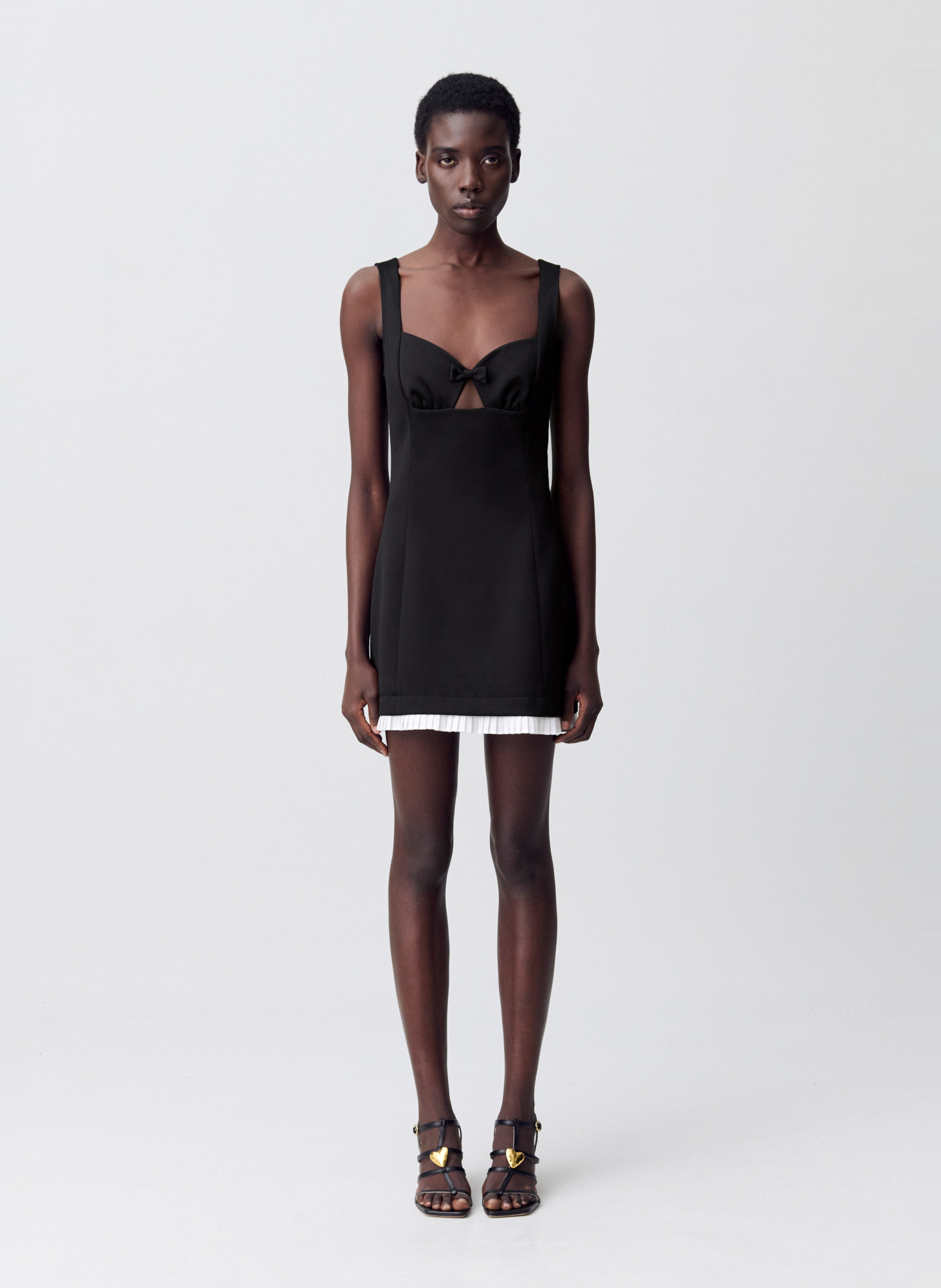 Robe courte unie à nœud CLAUDIE PIERLOT Noir