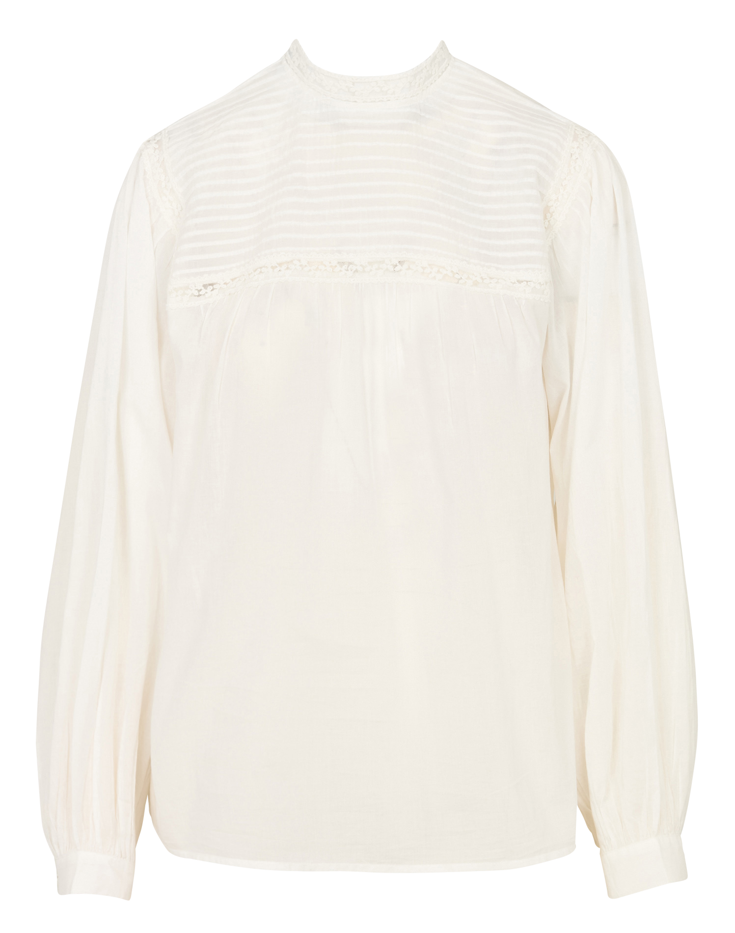 Blouse droite col rond en coton DES PETITS HAUTS Beige