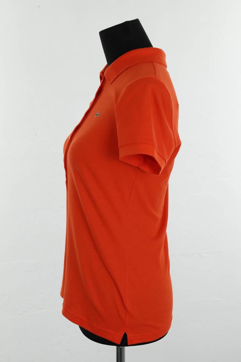 Cotton polo shirt LACOSTE - SECONDE MAIN Orange