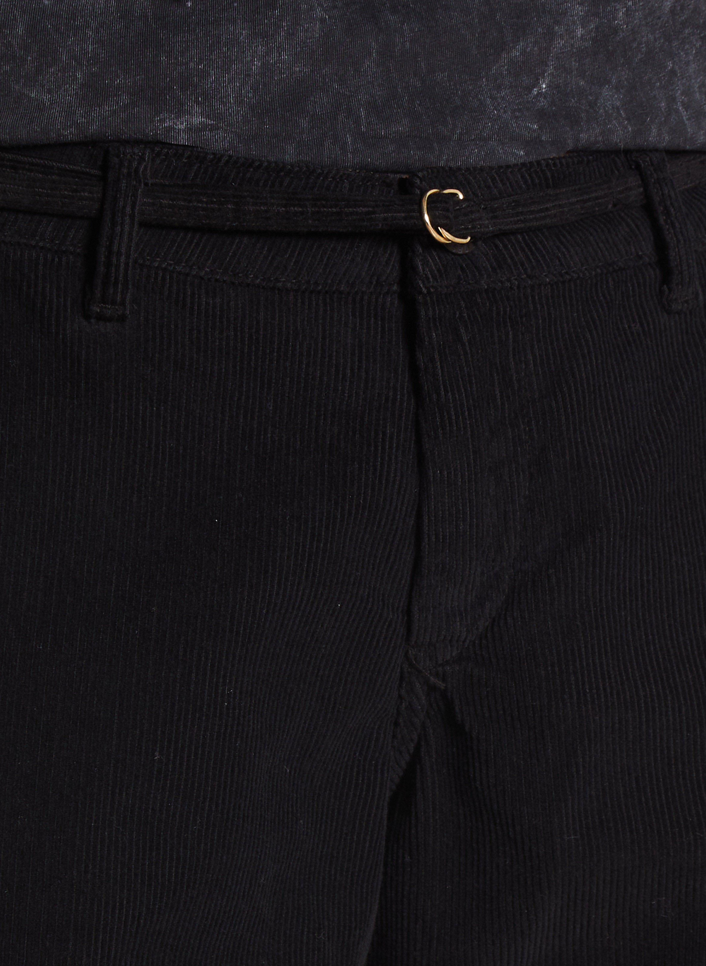 Pantalon large en velours côtelé LE TEMPS DES CERISES Noir