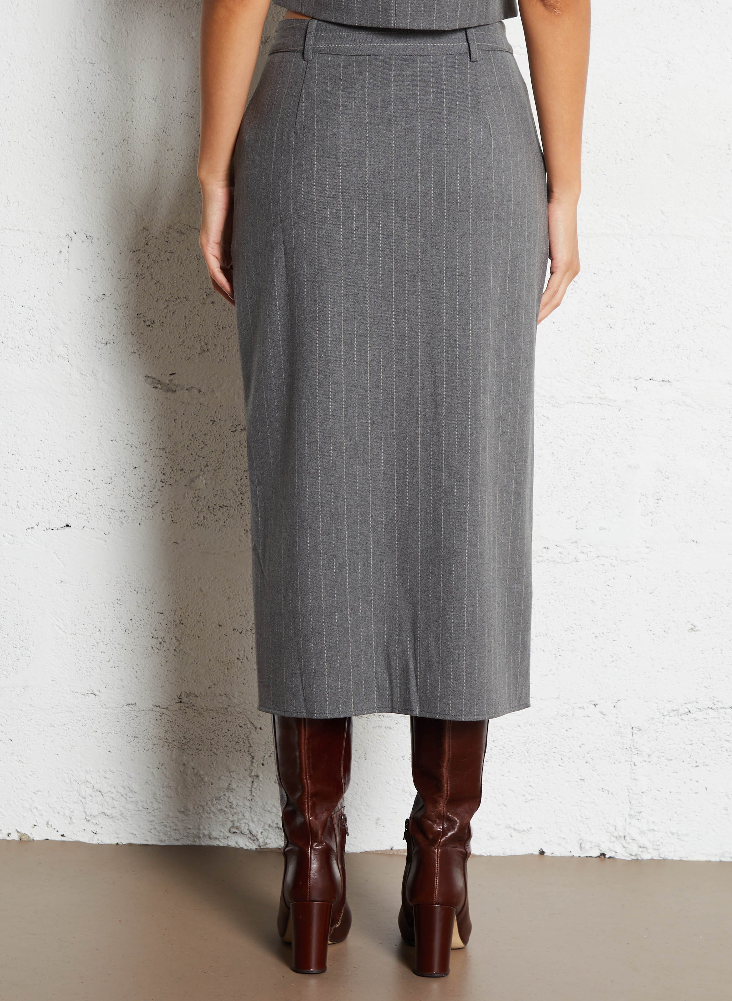 Karierter Midirock LA PETITE ETOILE Grau