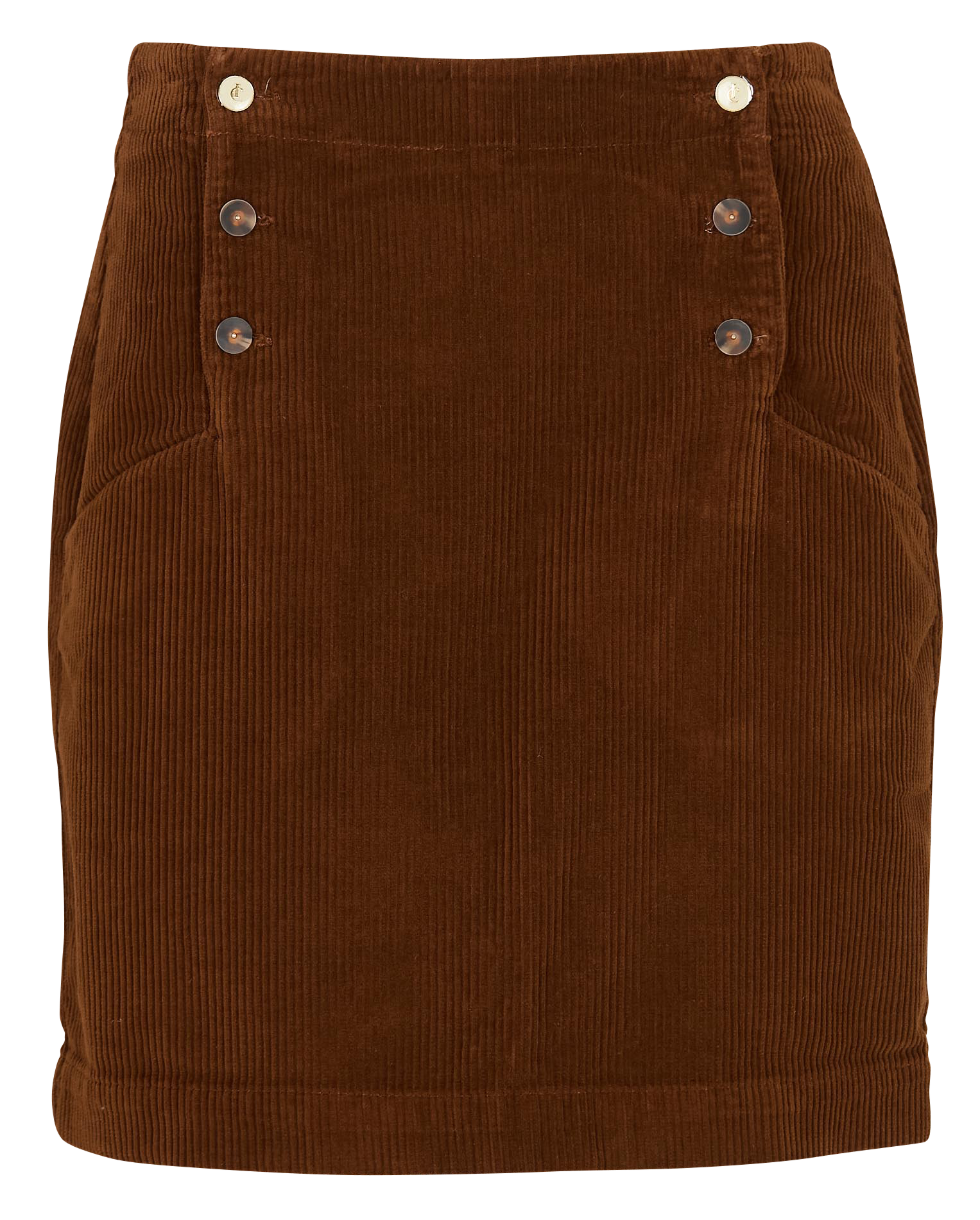 Corduroy mini skirt I CODE Brown