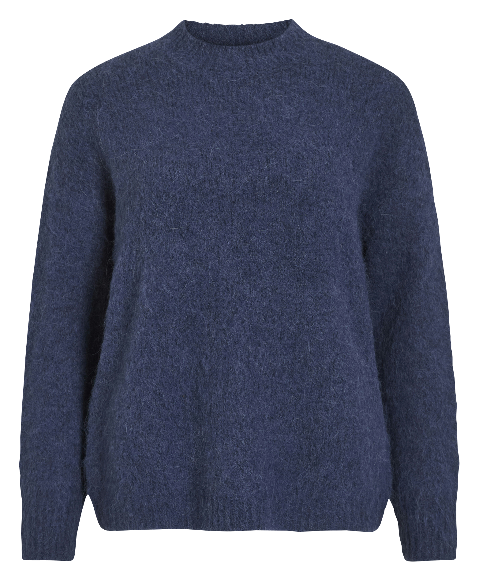 Rechte wollen trui met effen kleur VILA Blauw