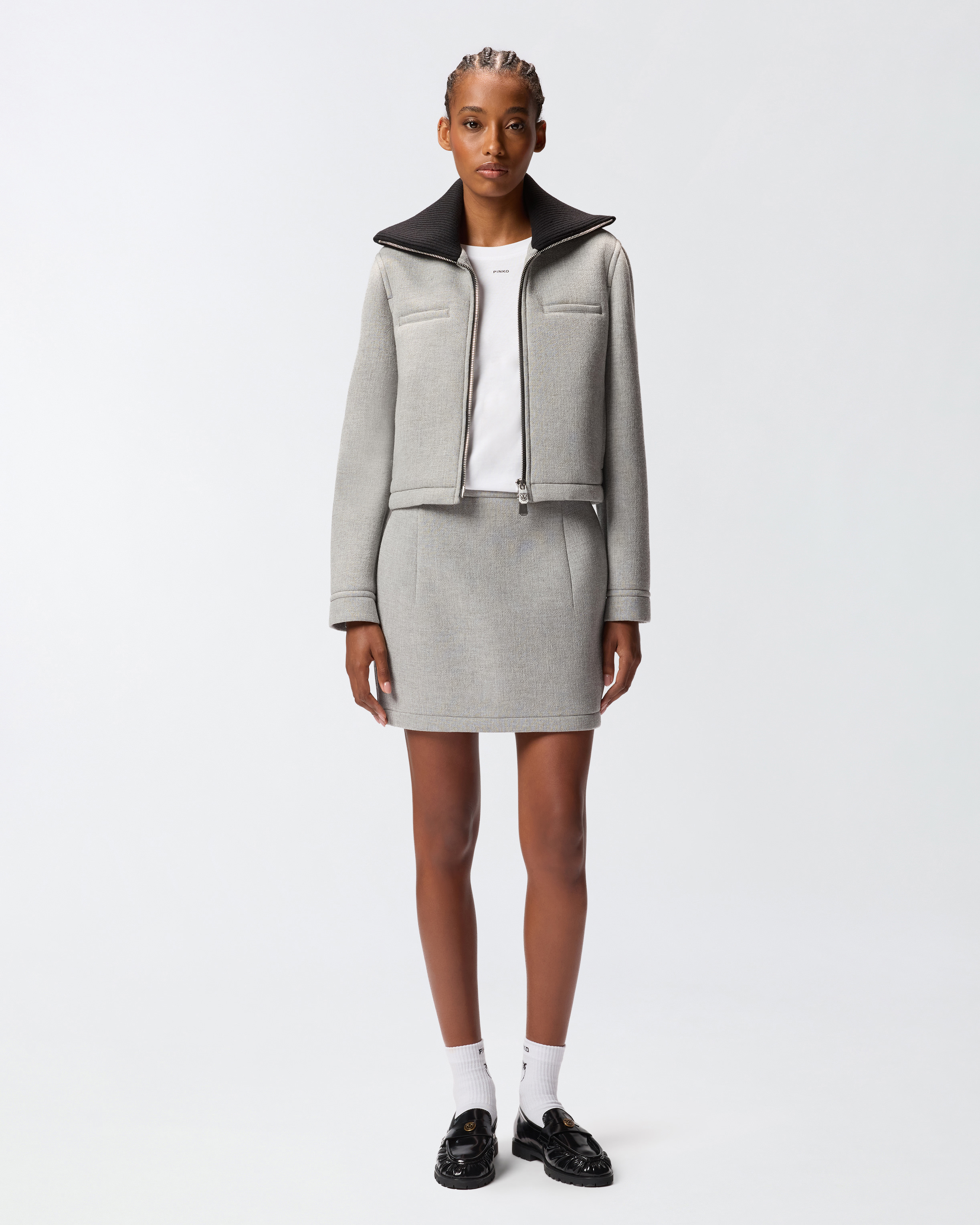 T-shirt with printed logo PINKO White