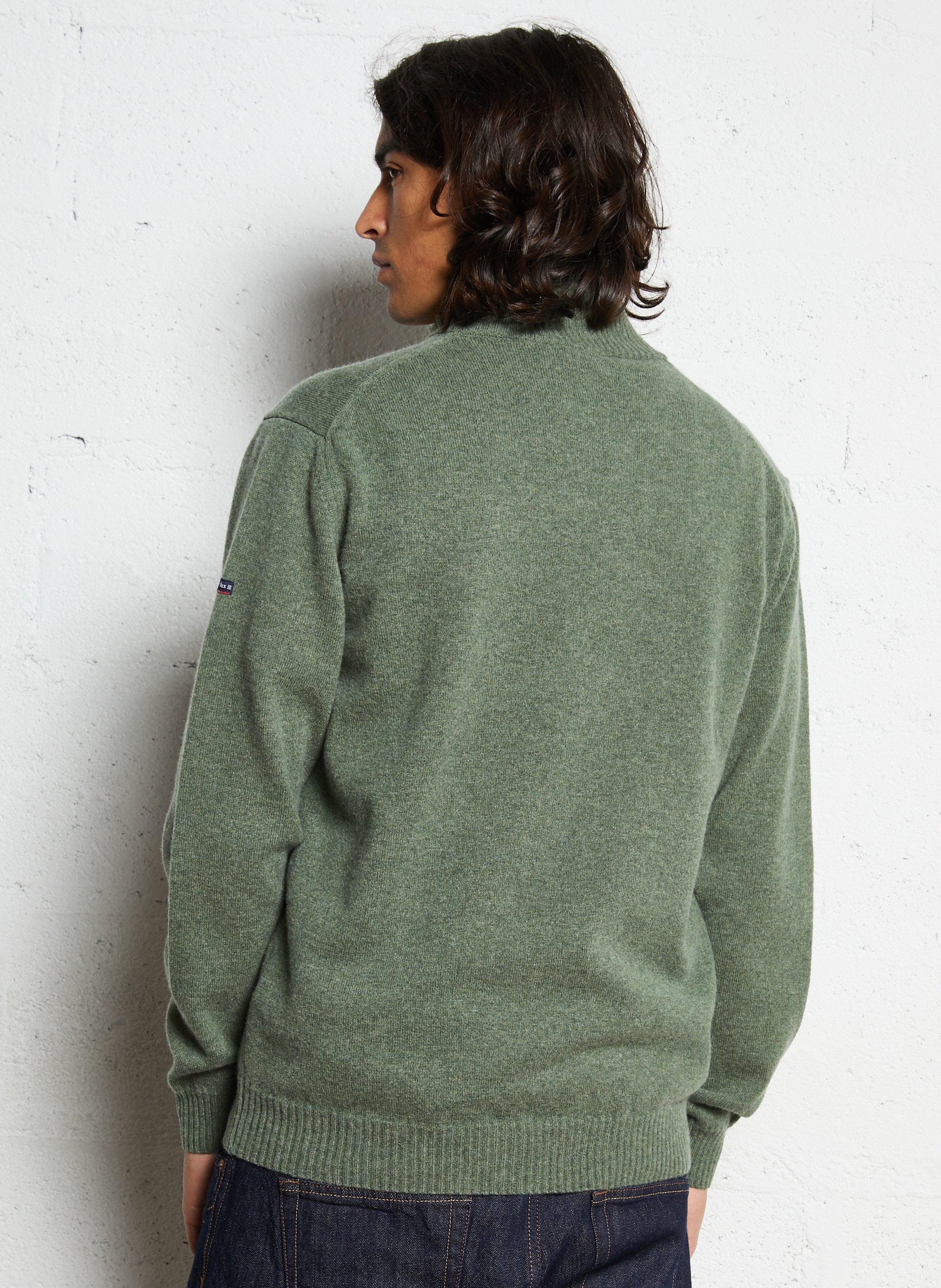 Pull droit col montant en laine ARMOR LUX Rouge