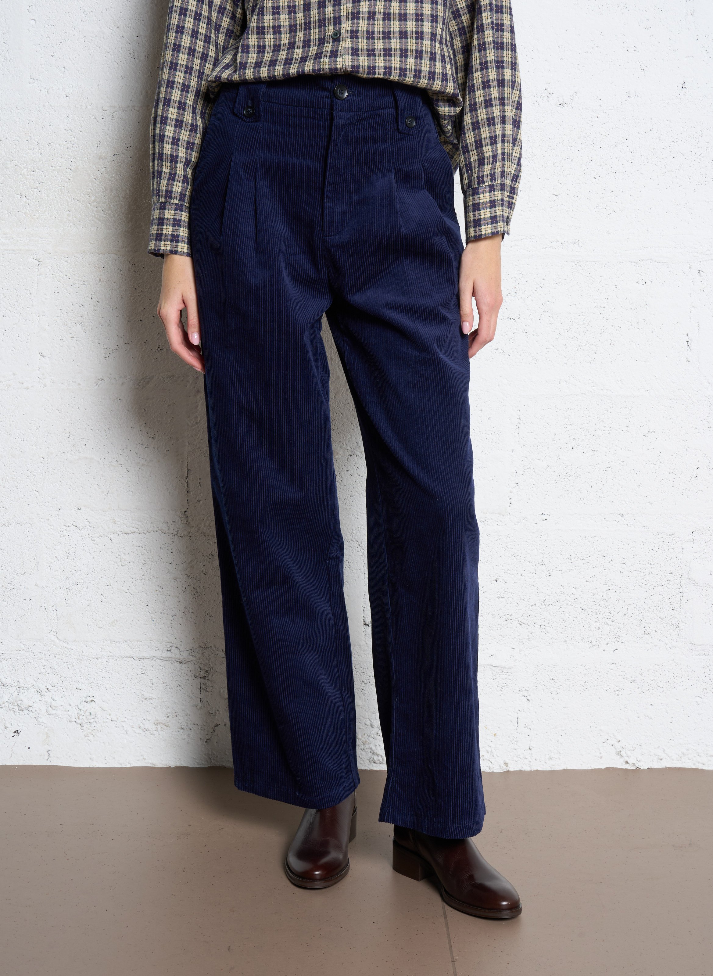 Cordhose - gerade geschnitten  THE KORNER Blau
