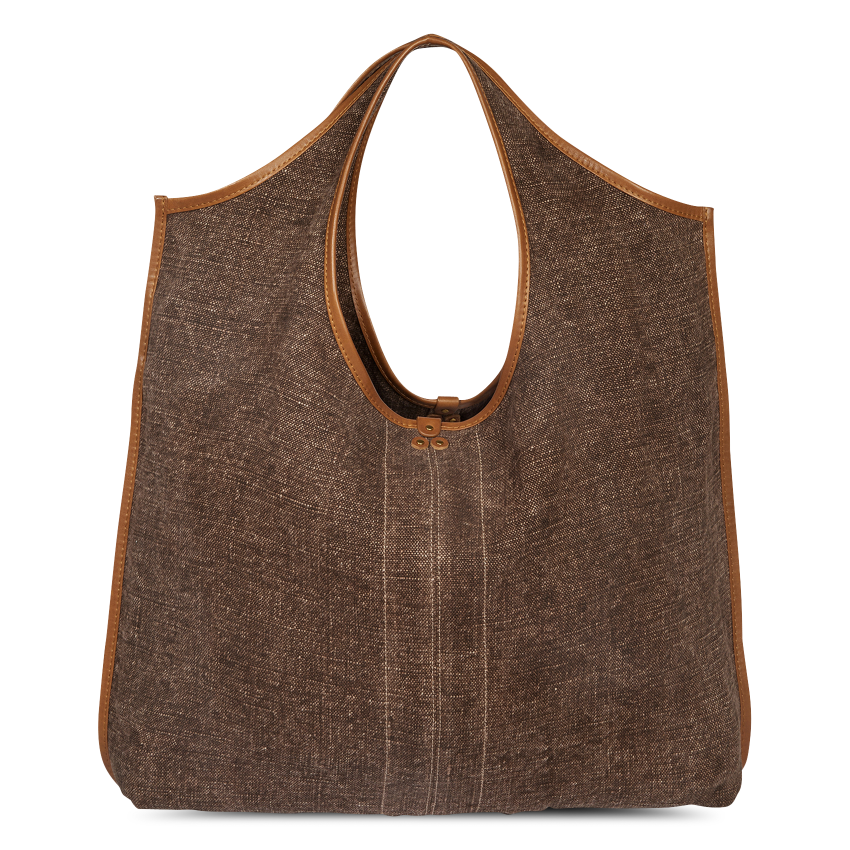 Sac cabas en lin mélangé JEROME DREYFUSS Marron