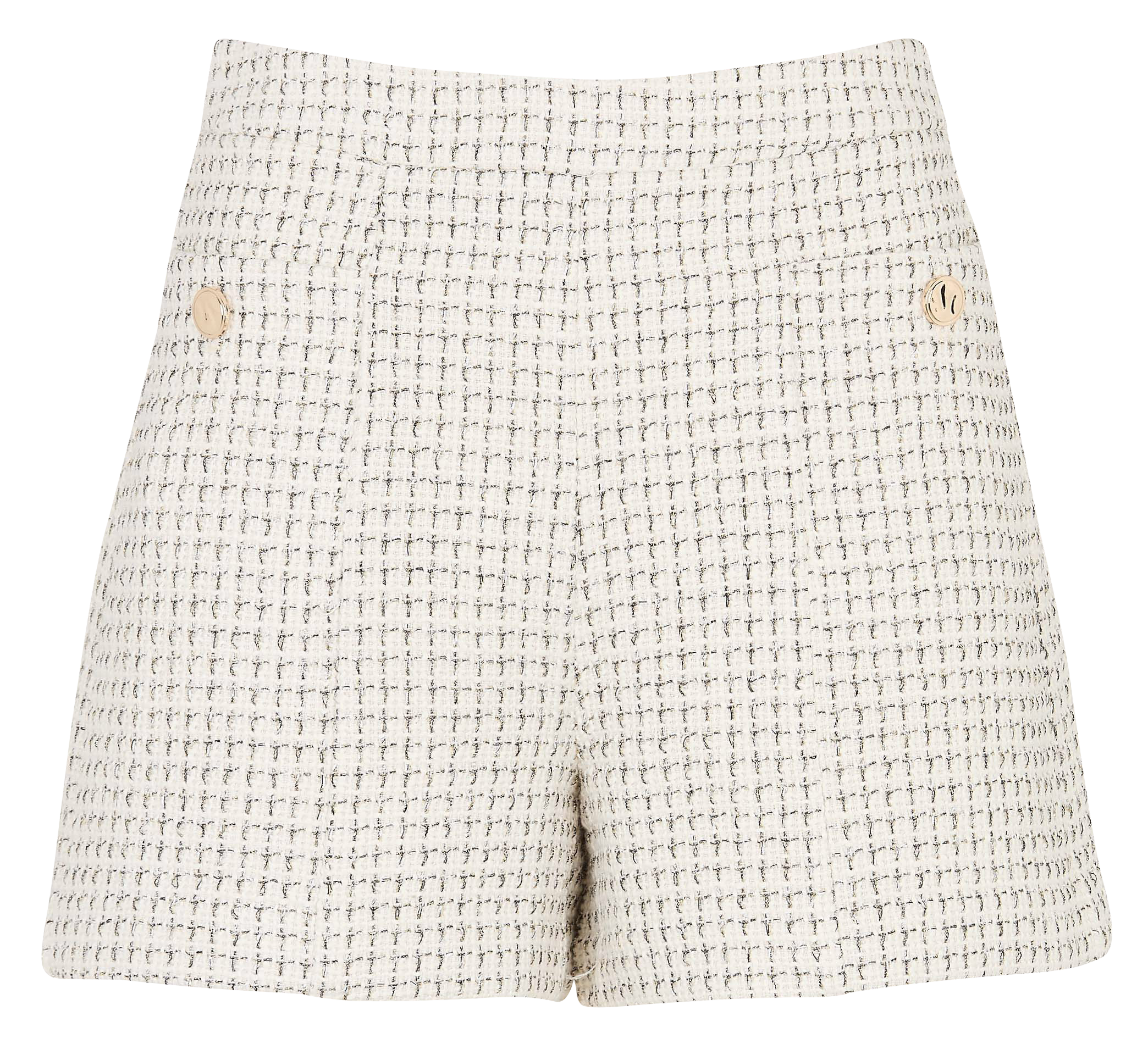 Short droit à carreaux KOOKAI Blanc