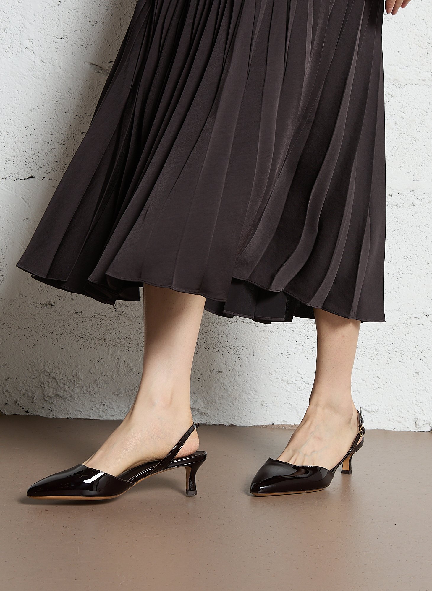 Ella - Lackleder-Pumps RIVECOUR Braun