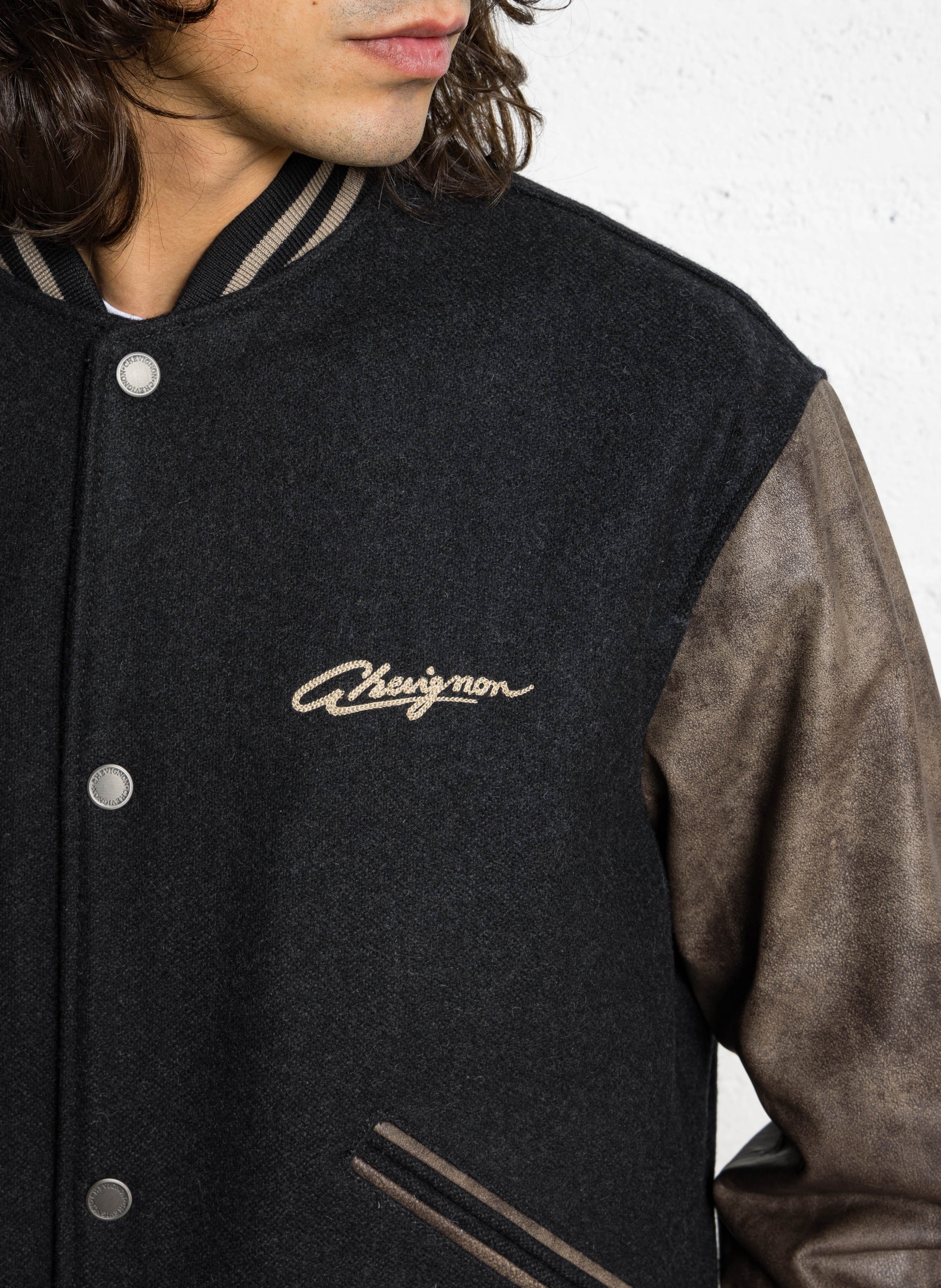 Blouson oversize en laine CHEVIGNON Noir