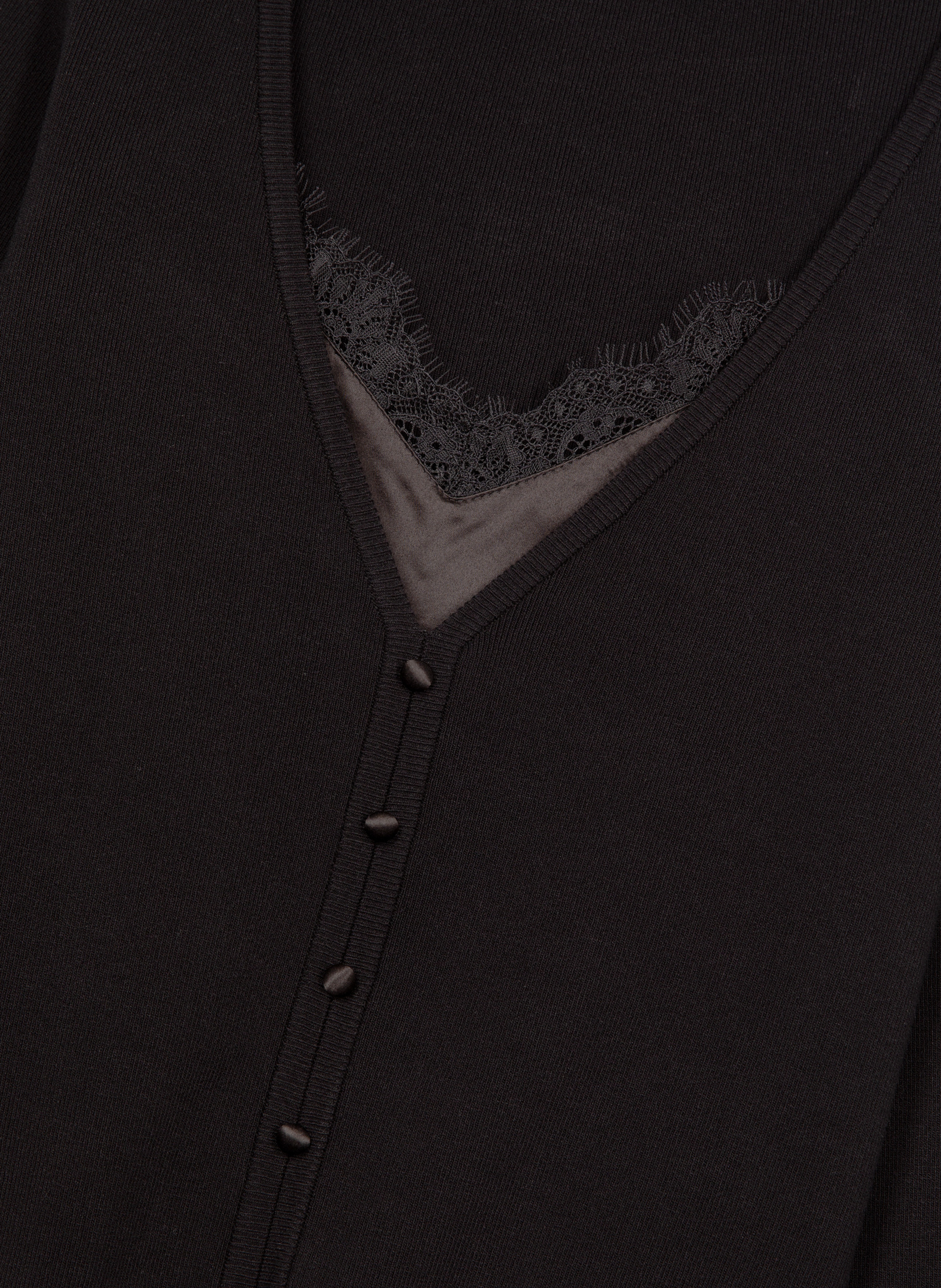 Sweater with trompe l'oeil lace effect THE KOOPLES Black