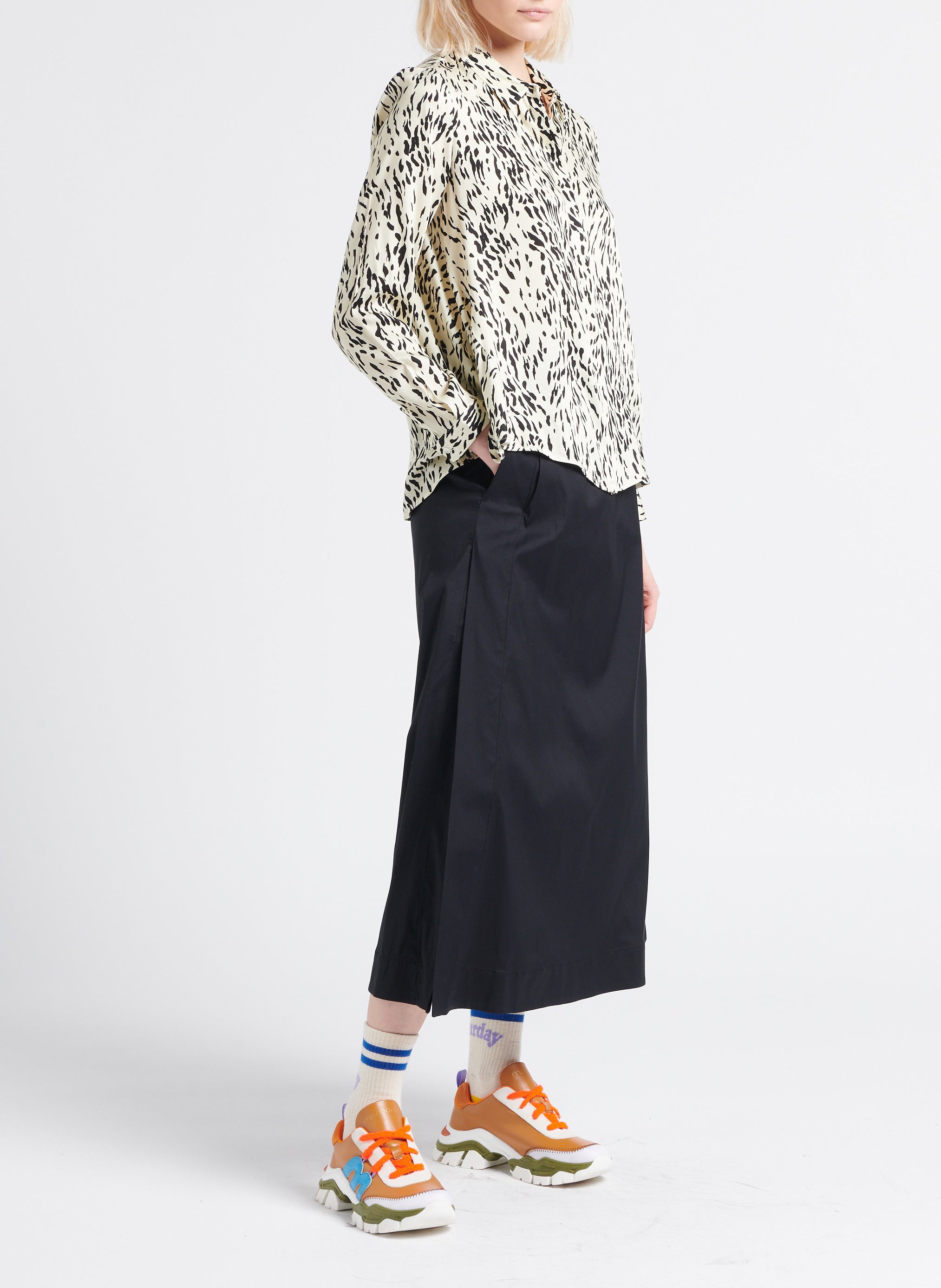 Chemise trapèze imprimée  IMPERIAL Noir